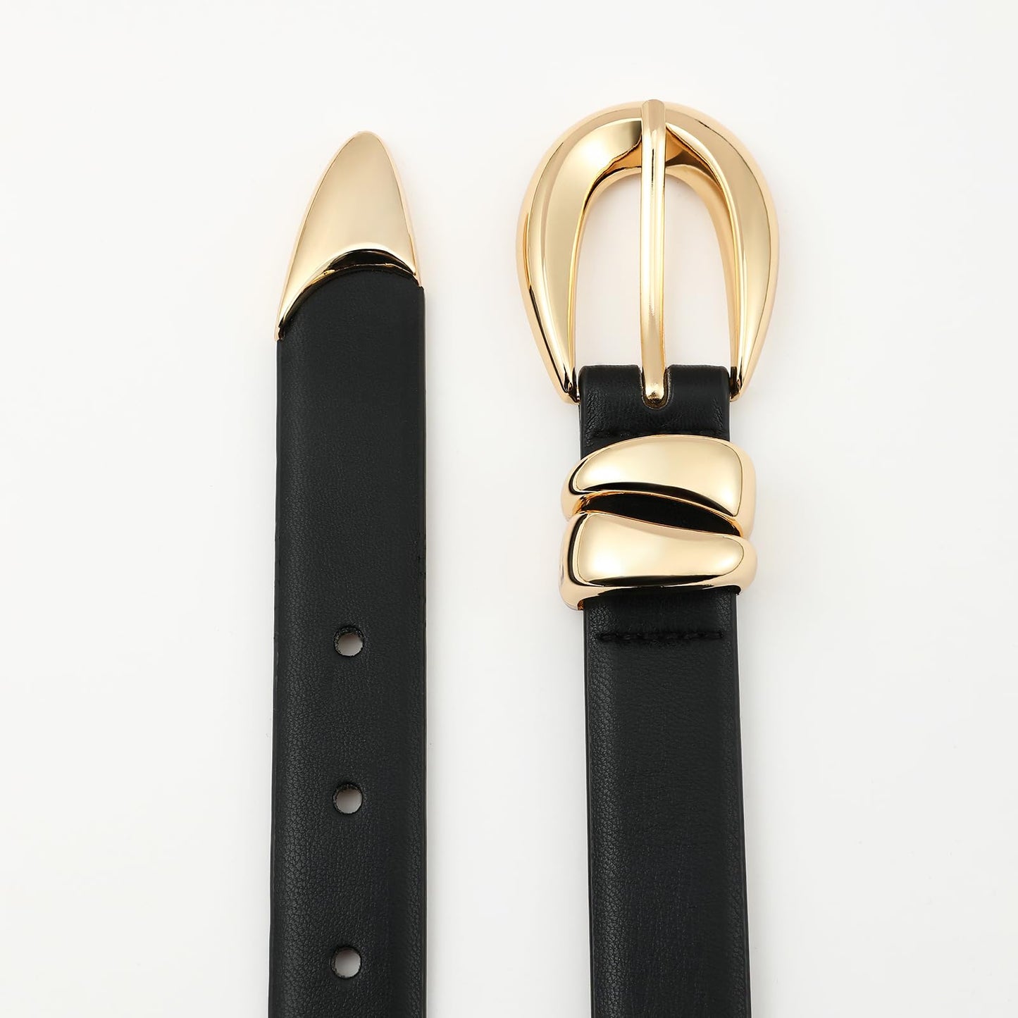 AI DEEBLUE Belts for Women – Fashion Womens Belts for Jeans Dresses Pants Chic Minimalist Black Belt