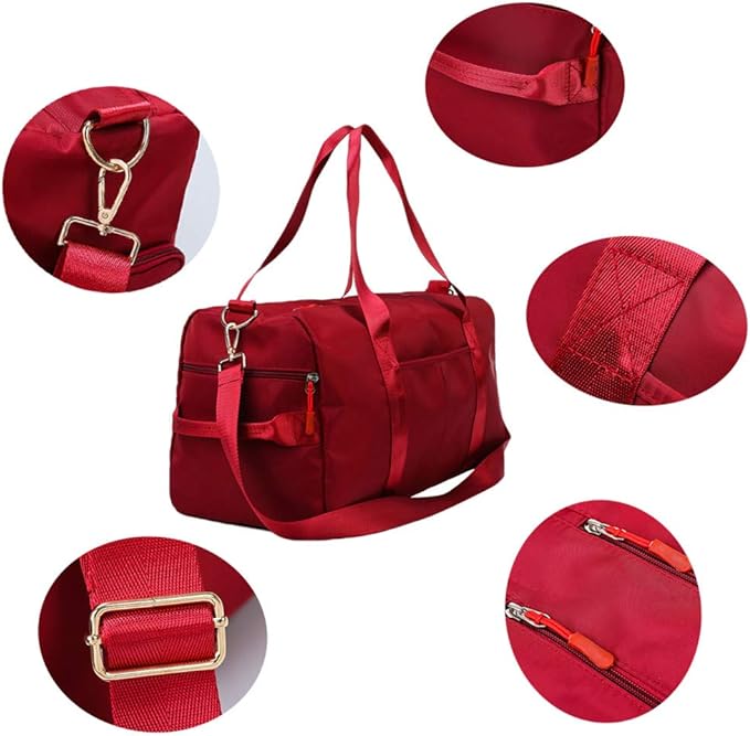 KARRESLY Sports Gym Bag for Women Travel Duffel Bag with Wet Pocket and Shoes Compartment for Training Swim Yoga(Pink)