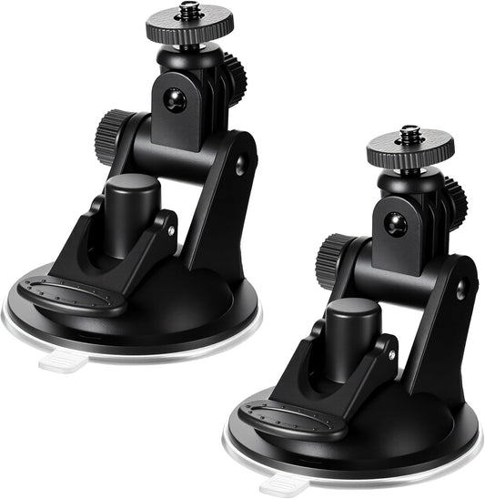 Qulkws 2PCS Dash Cam Suction Cup Mounts, Car Camera Mount, Windshield and Dashboard Suction Cup Mounts, Camera Mount