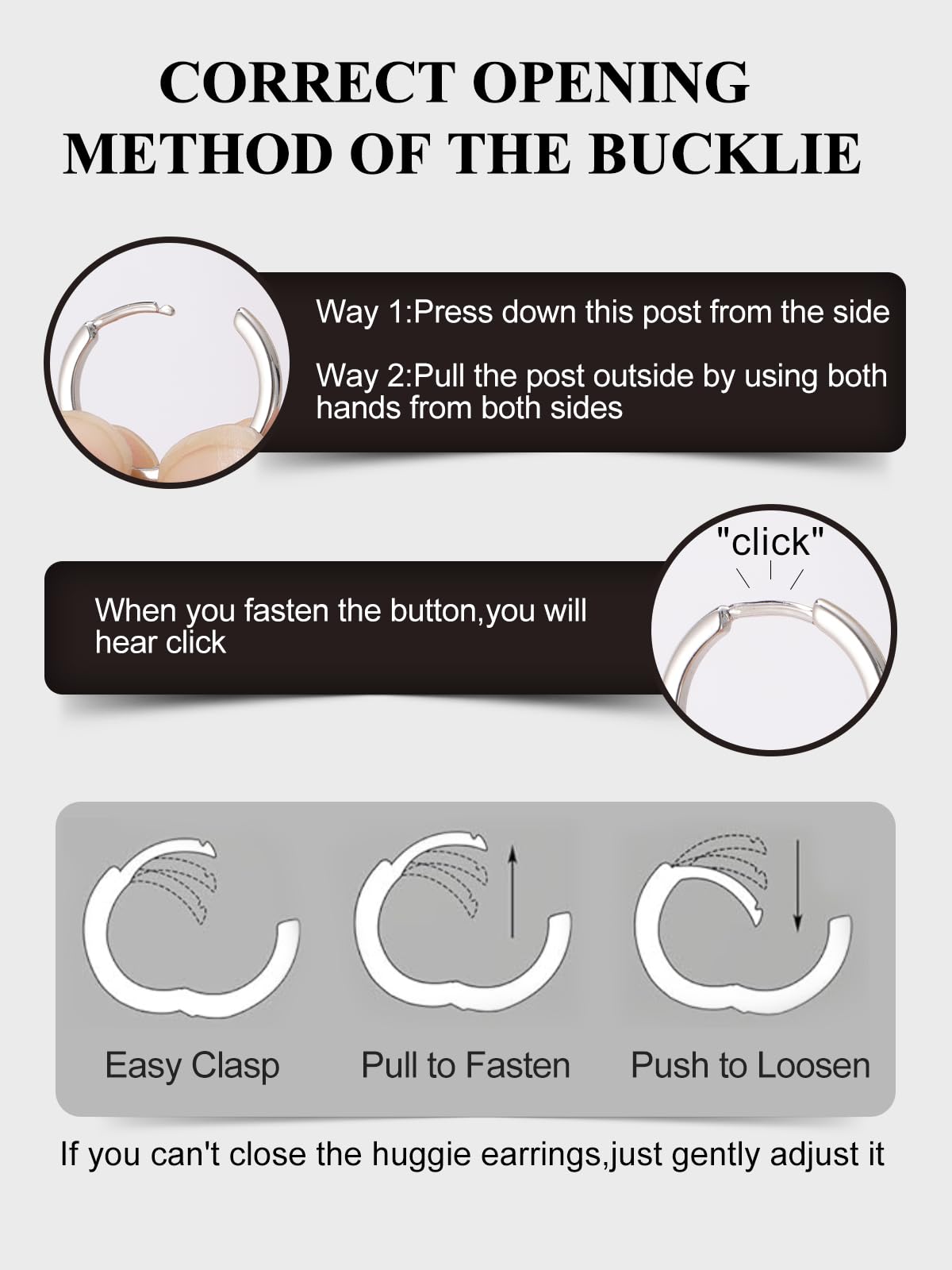 SILVERCUTE 925 Sterling Silver Huggie Hoop Earrings for Women,Hypoallergenic 14K Gold Plated Small Hoop Earring Cartilage Earring Lightweight Huggies Earrings for Women,8/10/12mm