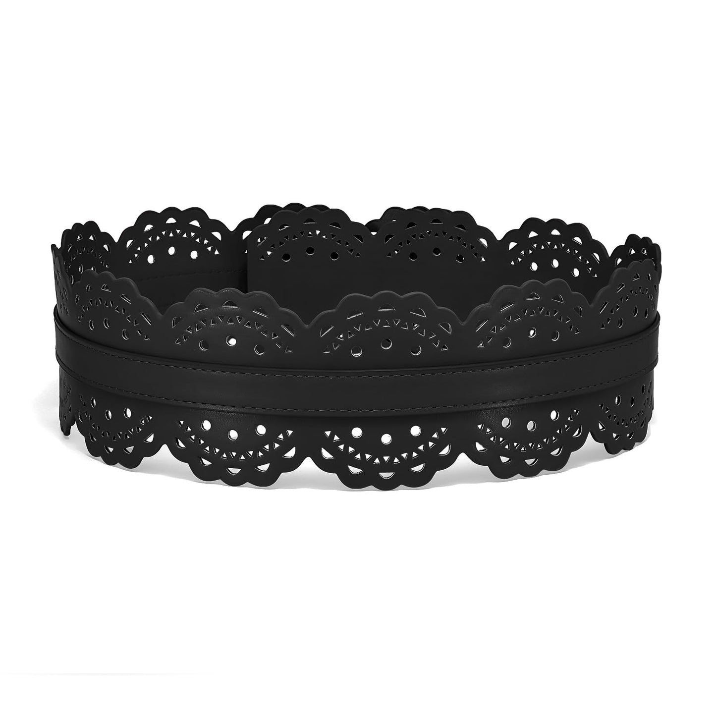 XZQTIVE Wide Leather Belts For Women Obi Belt For Dresses Sweater Vintage Ladies Waist Belts Black