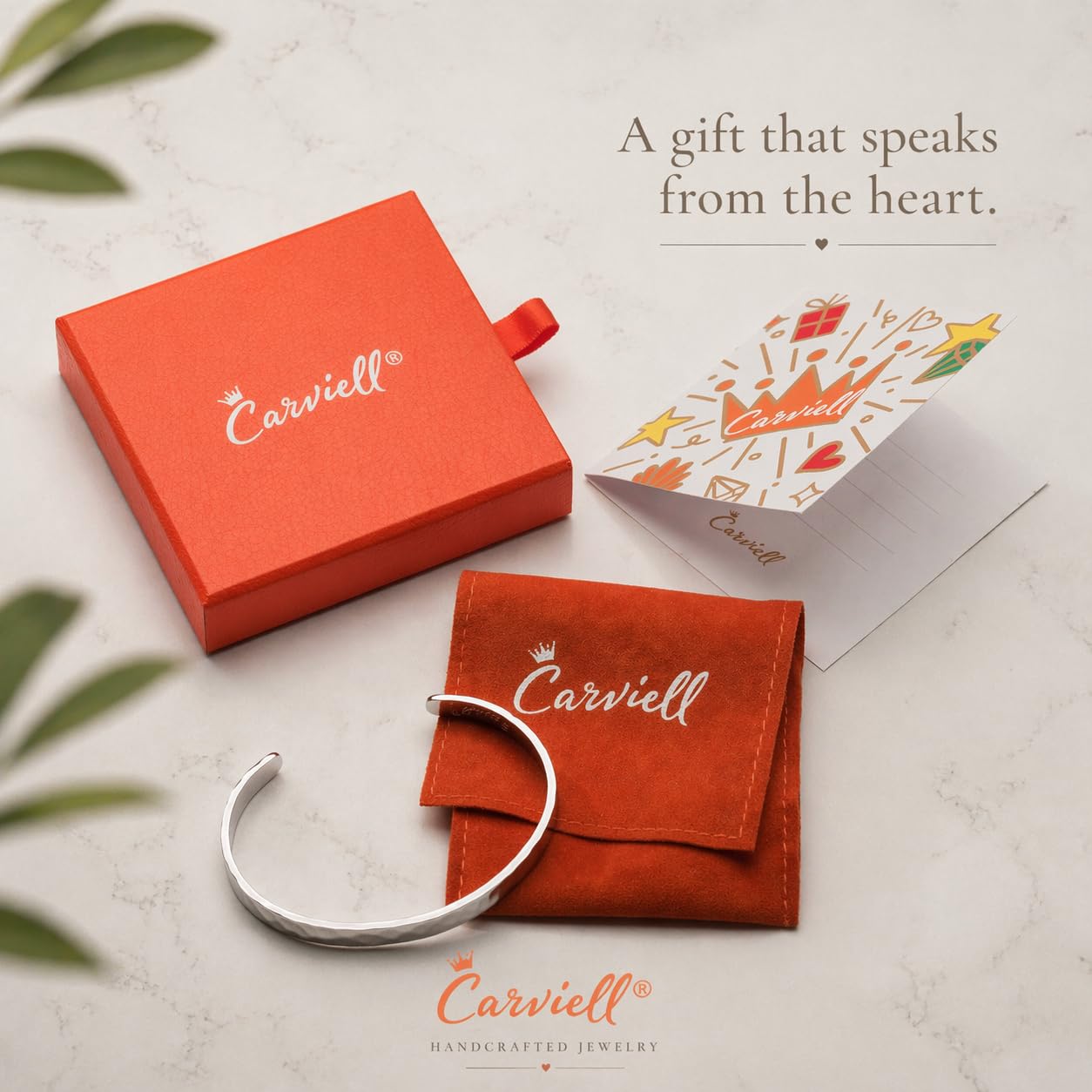Carviell Grandma Bracelet, Gift for Grandma from Granddaughter or Grandson, Grandmother Birthday Gift, Christmas, Mother’s Day, Nana Jewelry, Stainless Steel Engraved Cuff