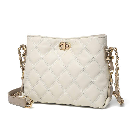Sivim Small Crossbody Bags for Women Purses Fashion Leather Lightweight Handbags Shoulder Bag(Beige)