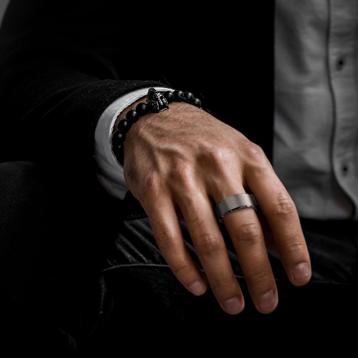 King Will 10mm Tungsten Wedding Band for Men - Gunmetal, Comfort Fit, Size 7