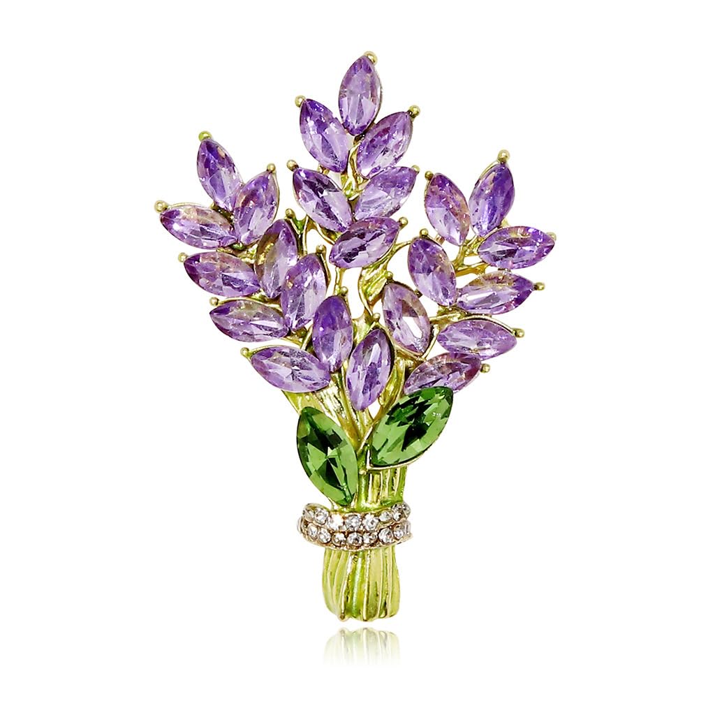 AILONMEI Brooches And Pins For Women Fashion Elegant Flower Broches Lady Costume Jewelry Brooch Pins (Lavender)