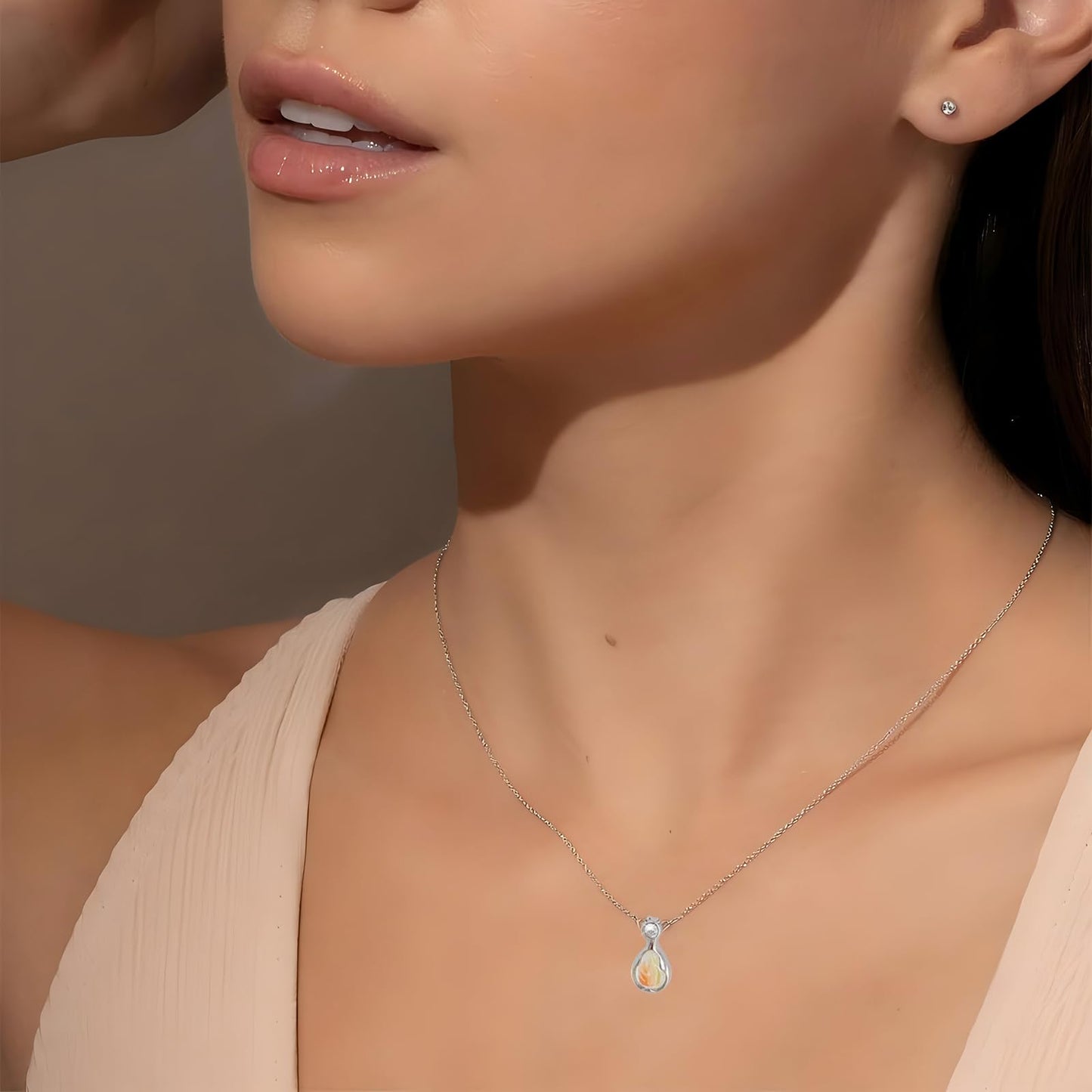 Jojomina New Beginnings Moonstone Necklace Gifts for Women Divorce Farewell Coworker Leaving Goodbye New Job Healing Gifts for Her