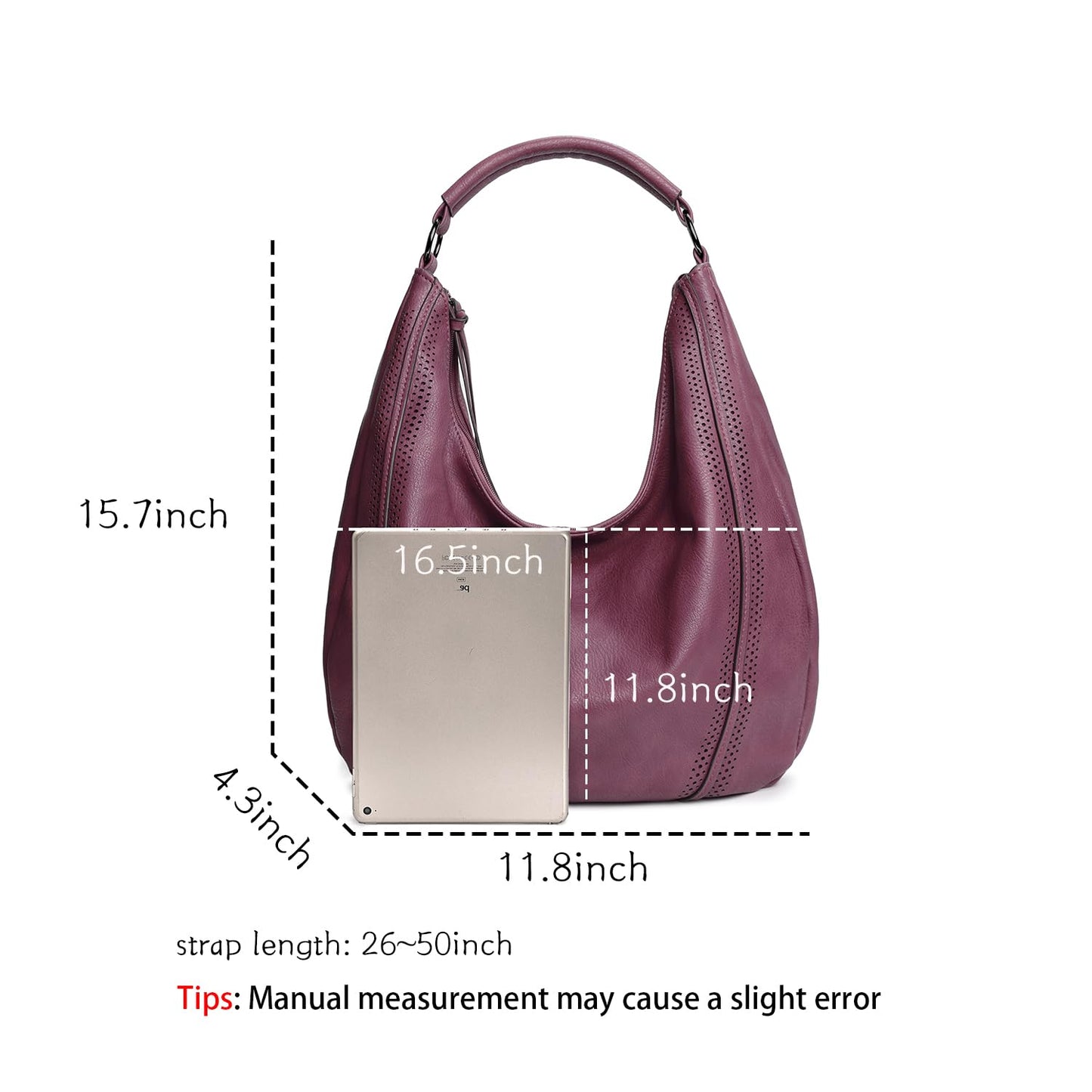 KILAMAL Hobo Shoulder Bag Soft Leather Tote Purse with Adjustable Crossbody Strap Handbag for Work, Travel and Daily Use