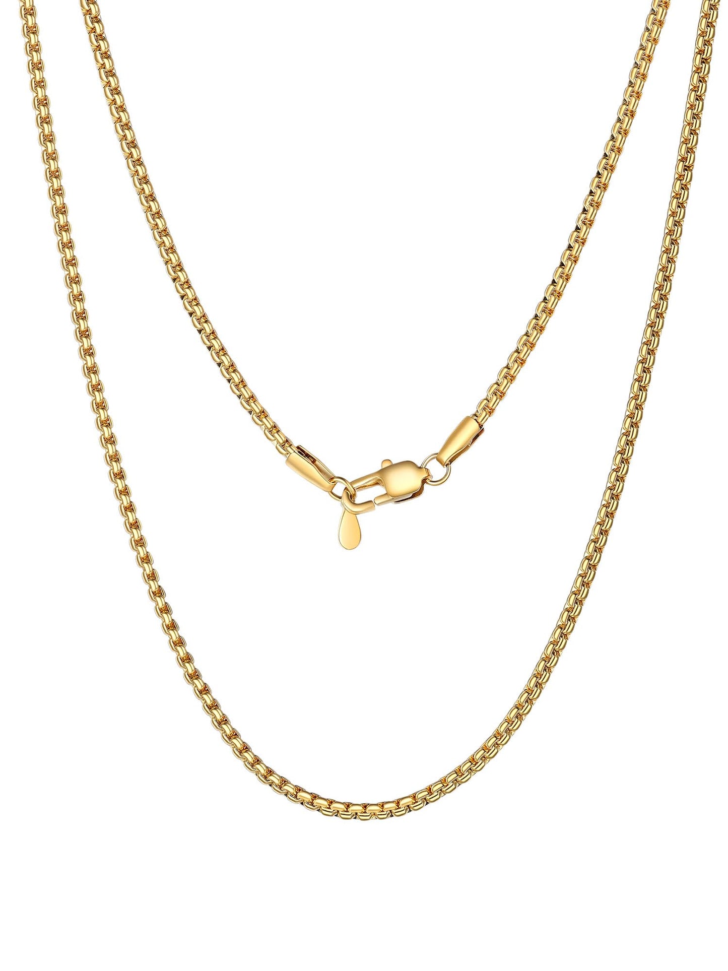 PROSTEEL Gold Chain for Men 2mm Mens Gold Chain Thin Male Necklace Layered Long Necklace 30inch