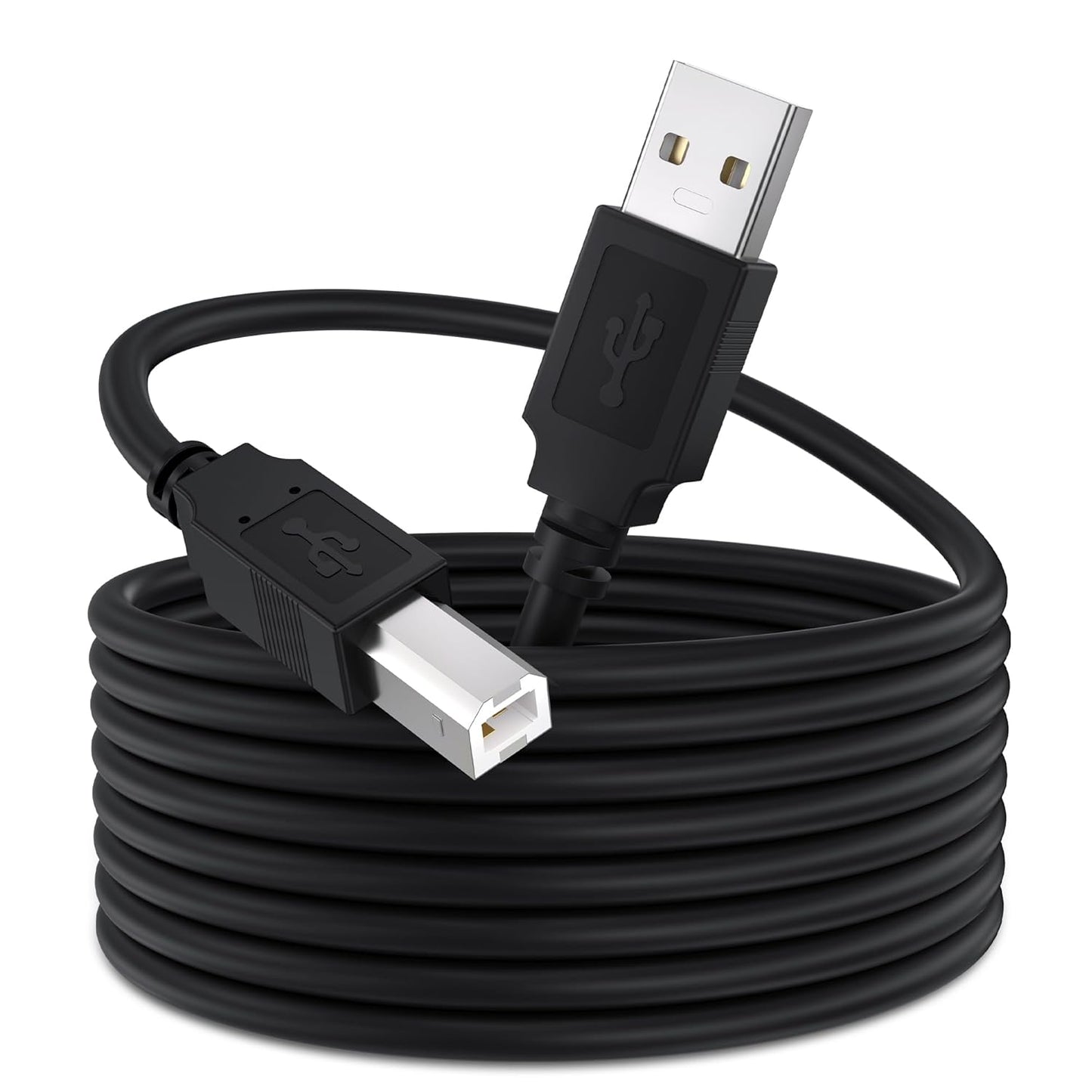 Qxcynsef 2.0 6.6 6.6FT USB Printer Cable FT USB A to USB B Cable for HP, Canon, Epson, Brother, Lexmark Printer
