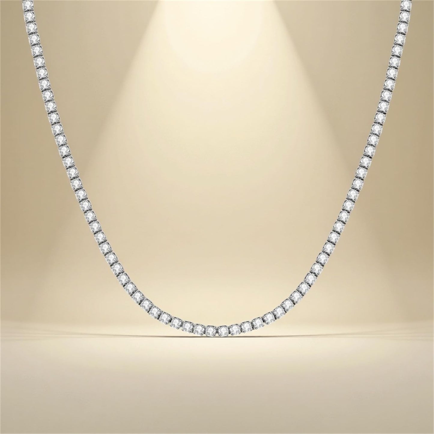 MISEFF 925 Sterling Silver Fashion Pendant Necklace for Women，Fashion Jewelry, 18K Gold Plated， Advanced Retro Series Link Chains ，Basic Multifunctional Accessories Suitable for Multiple Occasions and Daily Wear (Tennis chain)