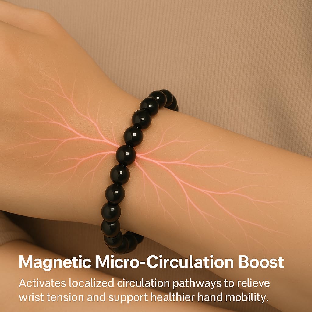 38 Magnetic Therapy Hematite beaded Bracelet For Women And Men Power Gemstone Crystal Unisex Macrame (Hematite, 12, millimeters)