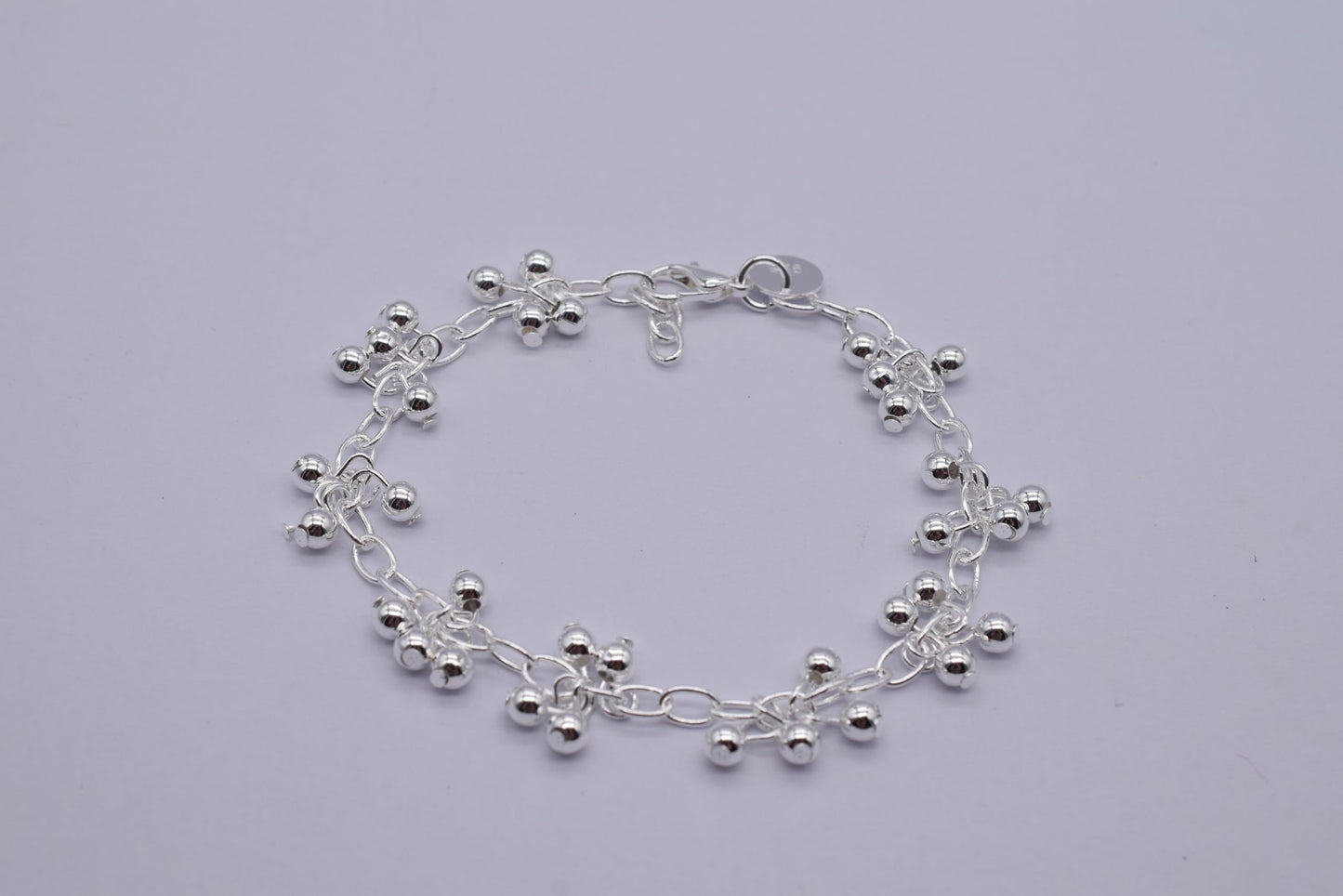 OSIRIDEH2 Bell Bracelet 925 Sterling Silver Bells Sounds Bead Chain Bracelet for Women Wedding Engagement Party Jewelry Jingling Bracelets (bracelet-01)
