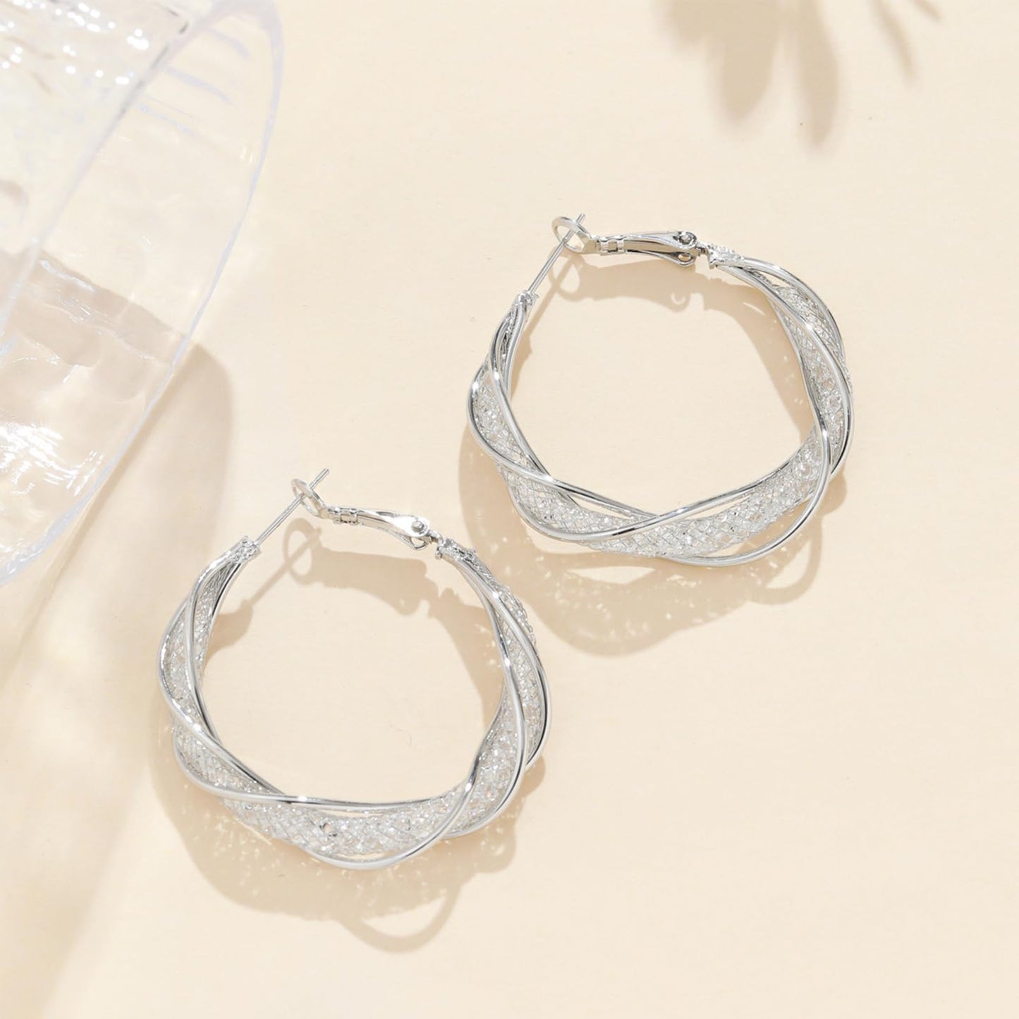 Lymphatic Earrings for Women Silver Zircon Hoop Huggie Earrings Dainty Fashion Jewelry Gifts
