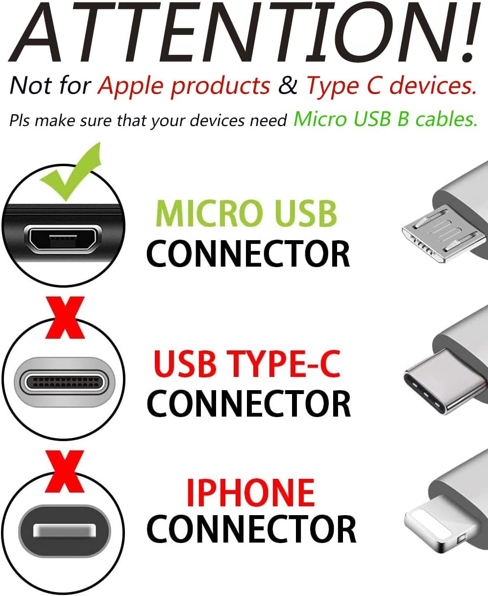 BestCH iBT74 iBT68 iBT56 Micro USB Charging Cable Cord for iHome Bluetooth Speaker