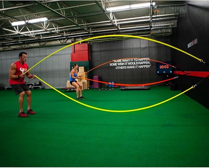Dynamic Rubber Battle Ropes Alternative for Home and Gym | Maximize Calorie Burn | Revolutionary Fitness Equipment for Abs and Full Body Workout