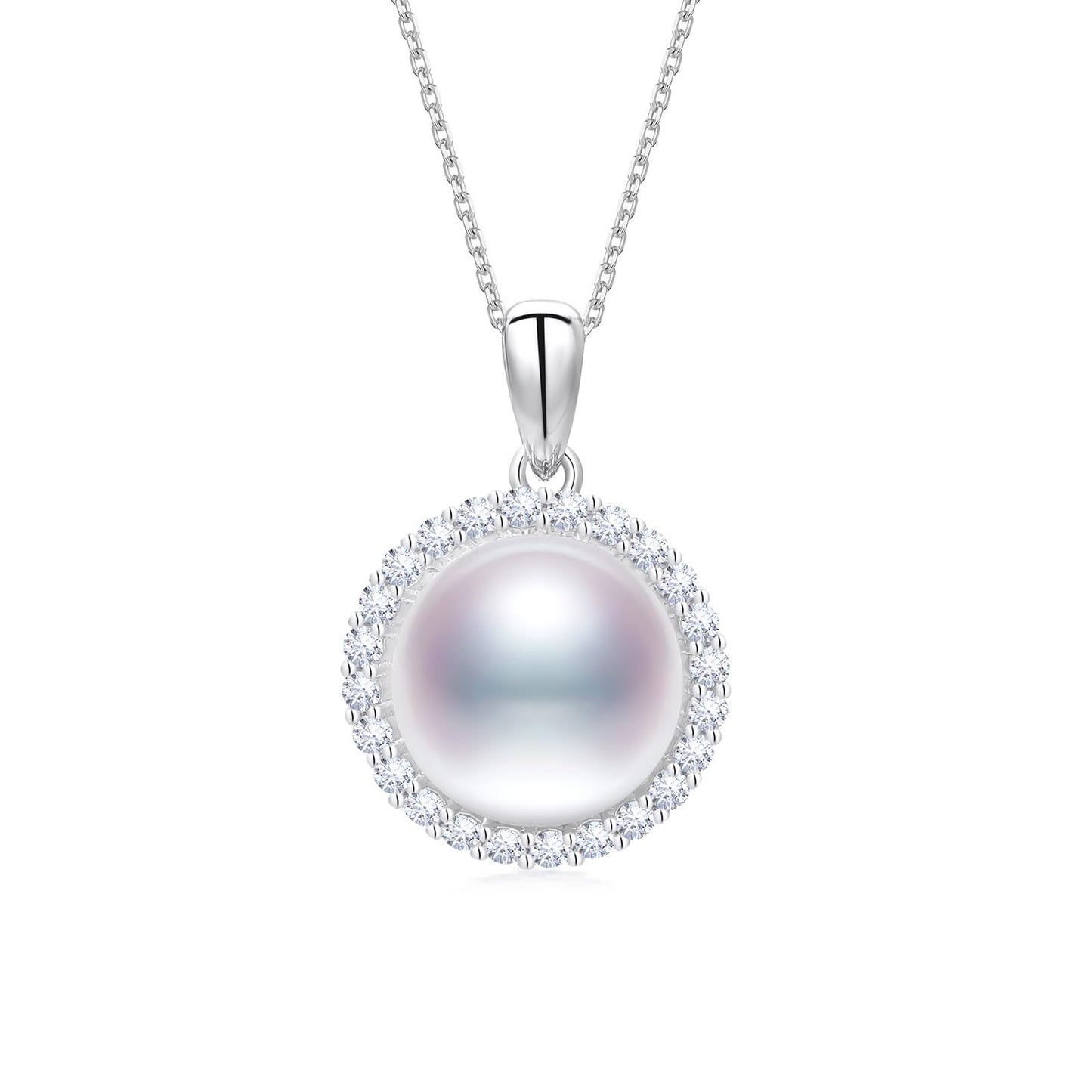 Orapearl Freshwater Pearl Pendant Necklace AAAA 12-13mm Elegant Jewelry Gift for Wife Mom Girlfriend Her Women with 925 Sterling Silver Chain June Birthstone for Anniversary Birthday Wedding
