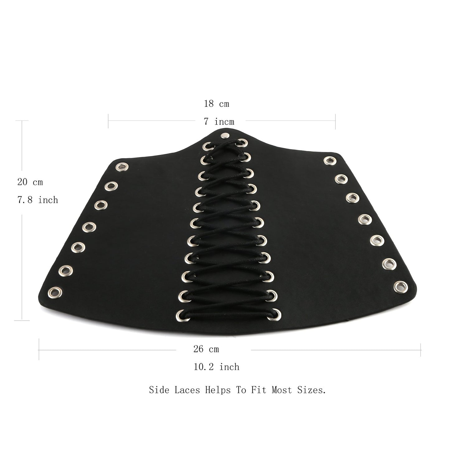 HZMAN 2 Pack Unisex Faux Back Leather Gauntlet Wristband Wide Bracer Arm Armor Cuff (Black 2Pcs)