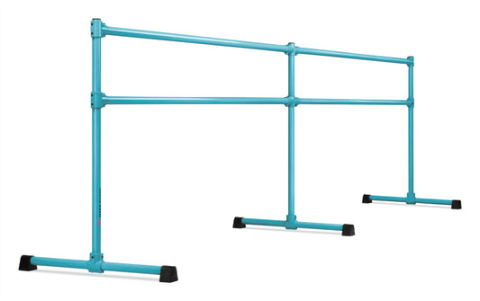 VITA Barre Portable Freestanding Double Ballet Barre, Extreme, 10 Ft Bars, Teal, Steel | Fixed Height, Made in USA, Home or Gym Exercise Equipment for Kids & Adults | Dance, Fitness, Pilates