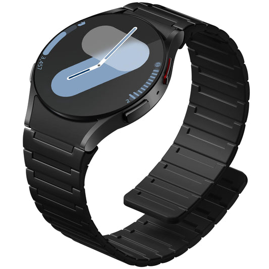 SNBLK Magnetic Band Compatible with Galaxy Watch 7 Band 6 5 4 FE 40mm 44mm/Galaxy Watch 5 Pro 45mm/6 4 Classic, No Gap 20mm Magnet Silicone Sport Strap for Samsung Watch Bands Men Women