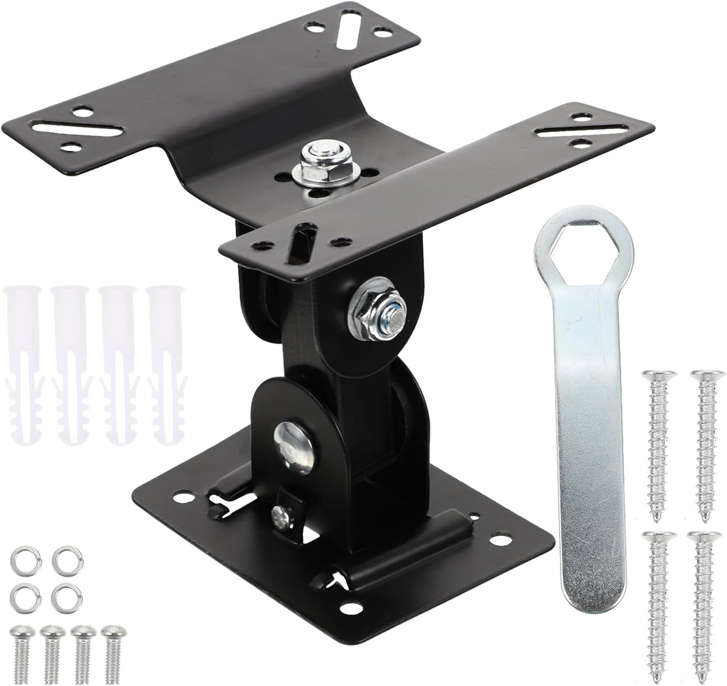 jojofuny 14-27 Inch 360 Adjustable Monitor Mount Bracket Metal Pivot Tv Wall Mount Rotation Swivel Stand for Home