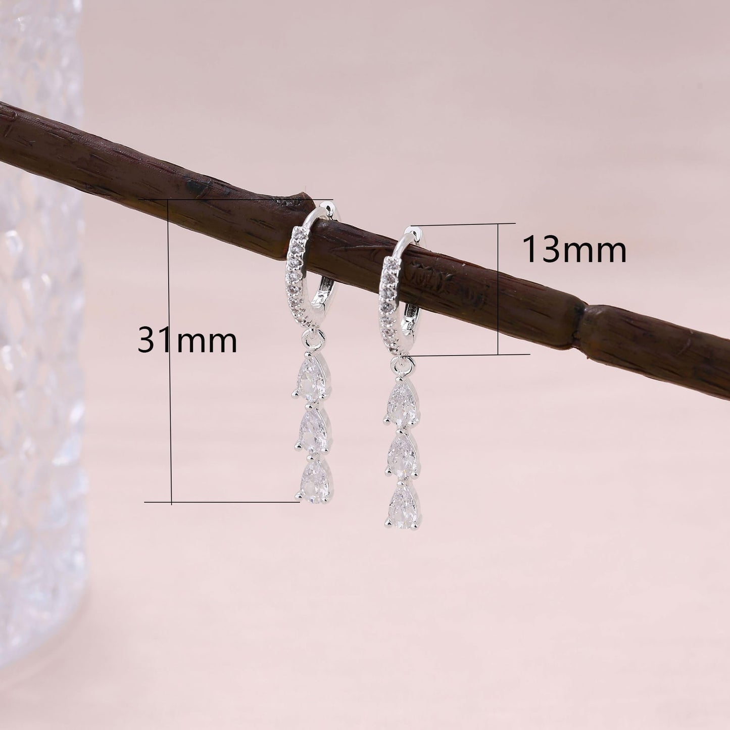 SELFROSE Drop Earrings for Women,Dainty Dangle Earrings Silver Plated Hypoallergenic Earrings for Women Trendy Small Hoop Huggie Earrings Silver Dangle Earrings for Women Tarnish Free Jewelry