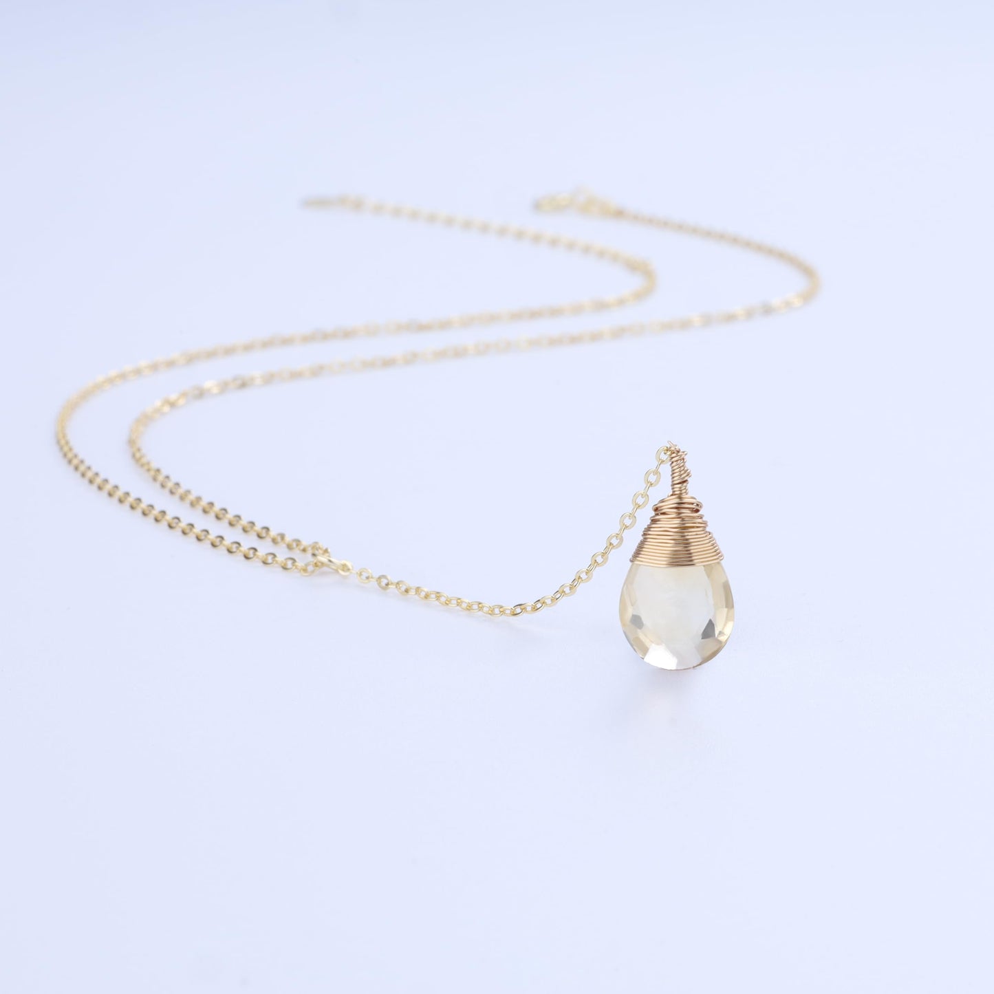 COAI 14K Gold Plated Sterling Silver Lariat Necklace for Women, Cirtine Crystal Necklace for Women