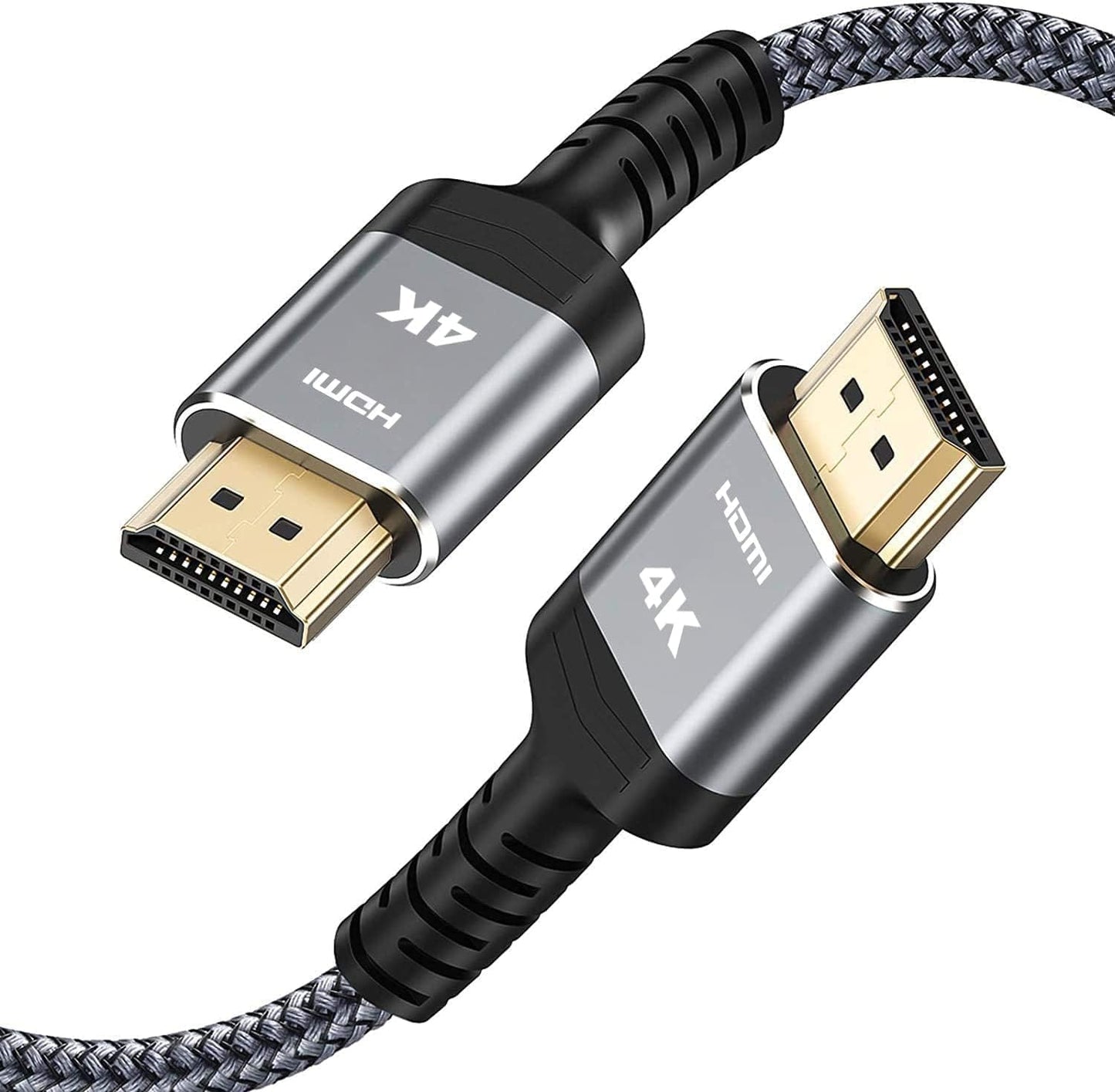 4K 2.0 15FT/4.5m 4K@60Hz 18Gbps 3D, 2.2, PS-5/4/3/4K Highwings Long HDMI Cable - HDR Braided HDMI Cord, High Speed