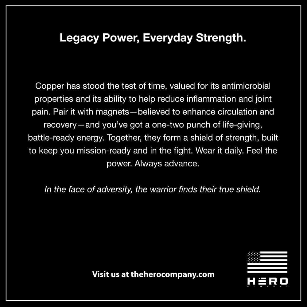 Hero Company Copper Magnetic Bracelet - ‘Vitalis’ Copper Bracelet with Magnets - Helps Pair Veterans With A Service Dog Or Shelter Dog