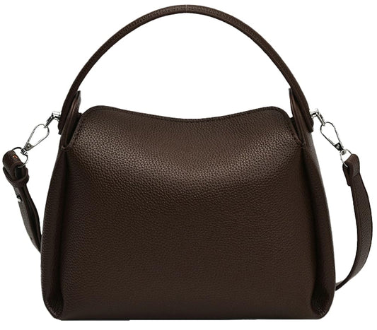 Women's Soft PU Leather Crossbody Bag Slouchy Top Handle Shoulder Bag with Detachable Strap Casual Hobo Purse