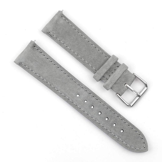 Onthelevel Suede Watch Strap-18mm 19mm 20mm 22mm 24mm Suede Leather with Black Leather Back Watch Band for Men or Women