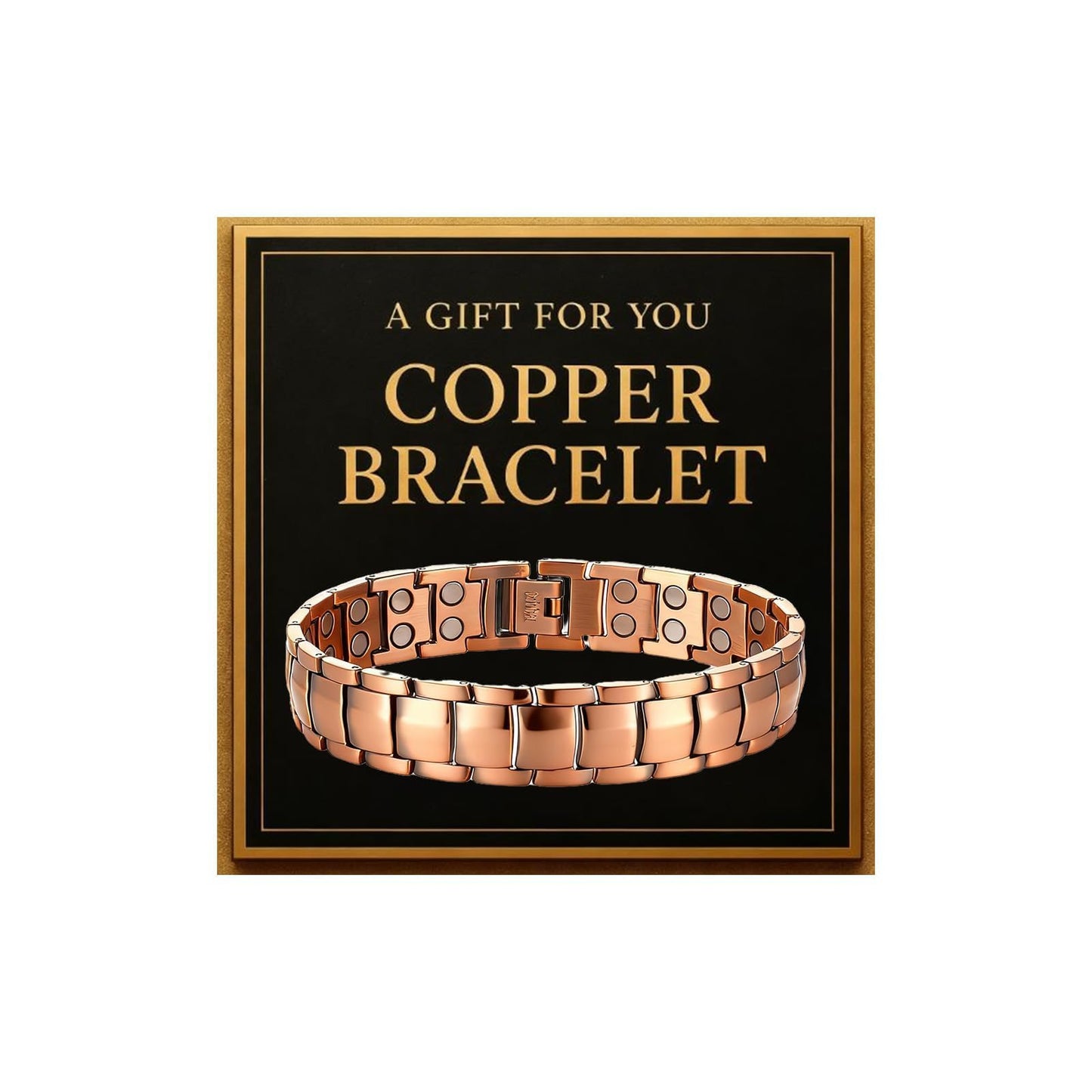 YANCHUN Copper Bracelet for Men Women Cuff Bangle Bracelet Birthday Jewelry Gifts for Boyfriend Husband