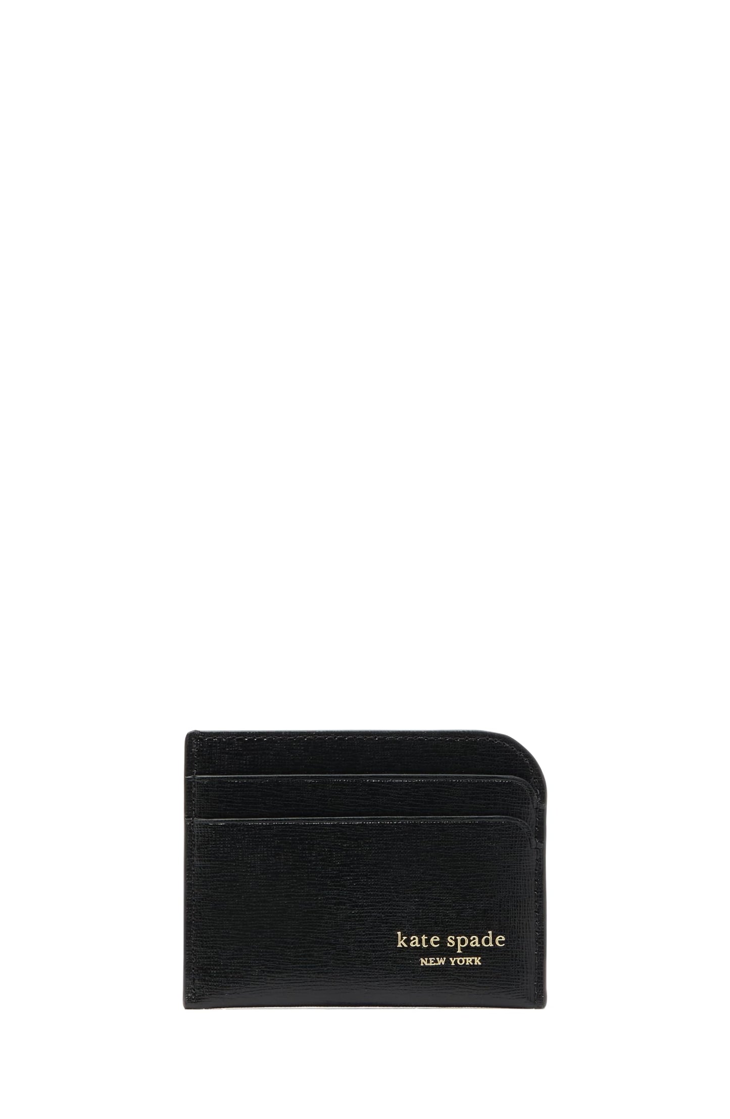 kate spade new york Devin Saffiano Leather Card Holder, Black