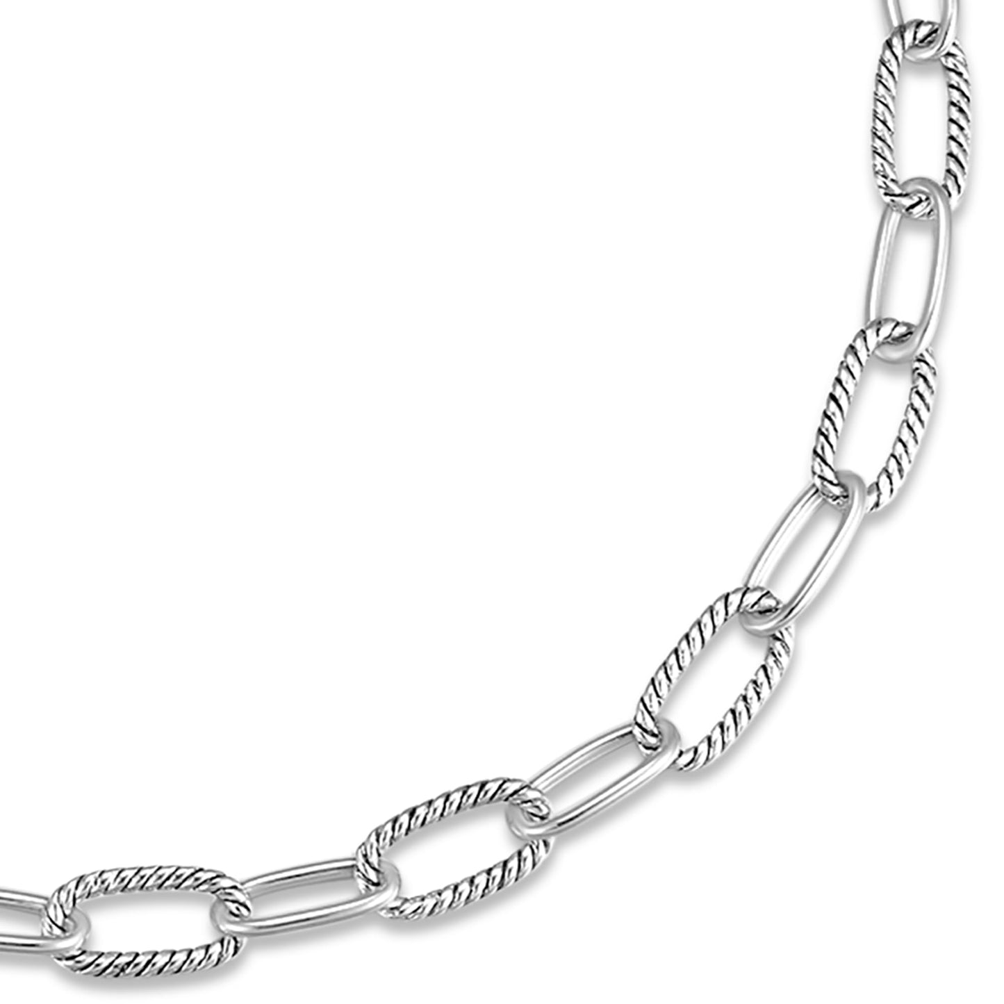 UNY JEWEL Twisted Cable Wire Paper Clips Link Chain Necklace Two Tone Designer Brand Inspired Look Alike Women Jewelry Valentine Christmas Gift Two Tone
