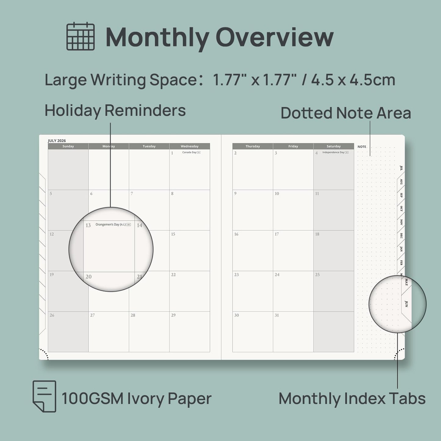 POPRUN Planner 2026-2027, Large-8.5" x 10.5", Academic Planner 2026-2027 Weekly and Monthly (July 26-June 27) Hourly Appointment Book with Inner Pockets, Leather Soft Cover, 100GSM - Black