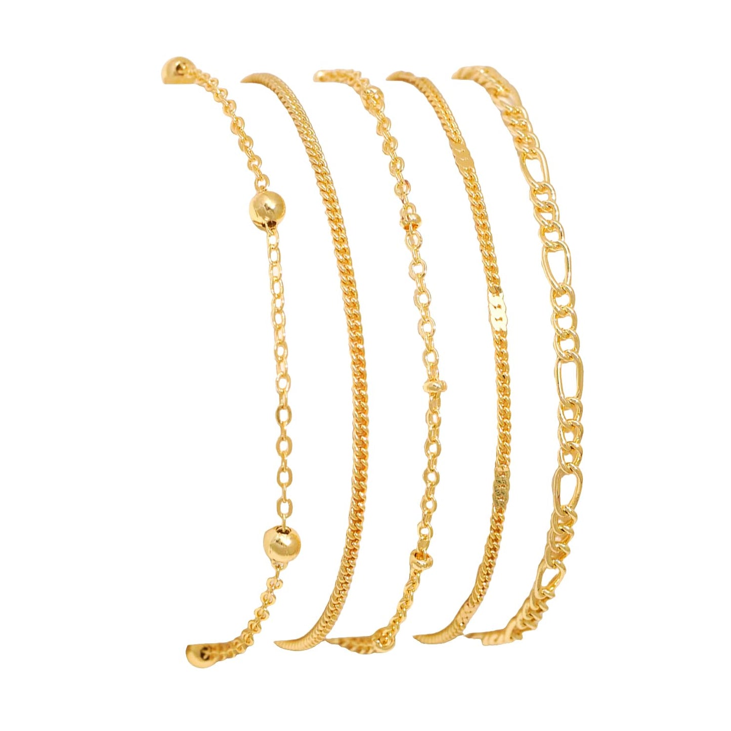 Gold Bracelets for Women, Dainty 14K Gold Plated Bracelet Stack for Women Trendy CZ Tennis Paperclip Cuban Chain Stackable Adjustable Waterproof Link Bracelet Jewelry Set Fashion Accessories Gifts