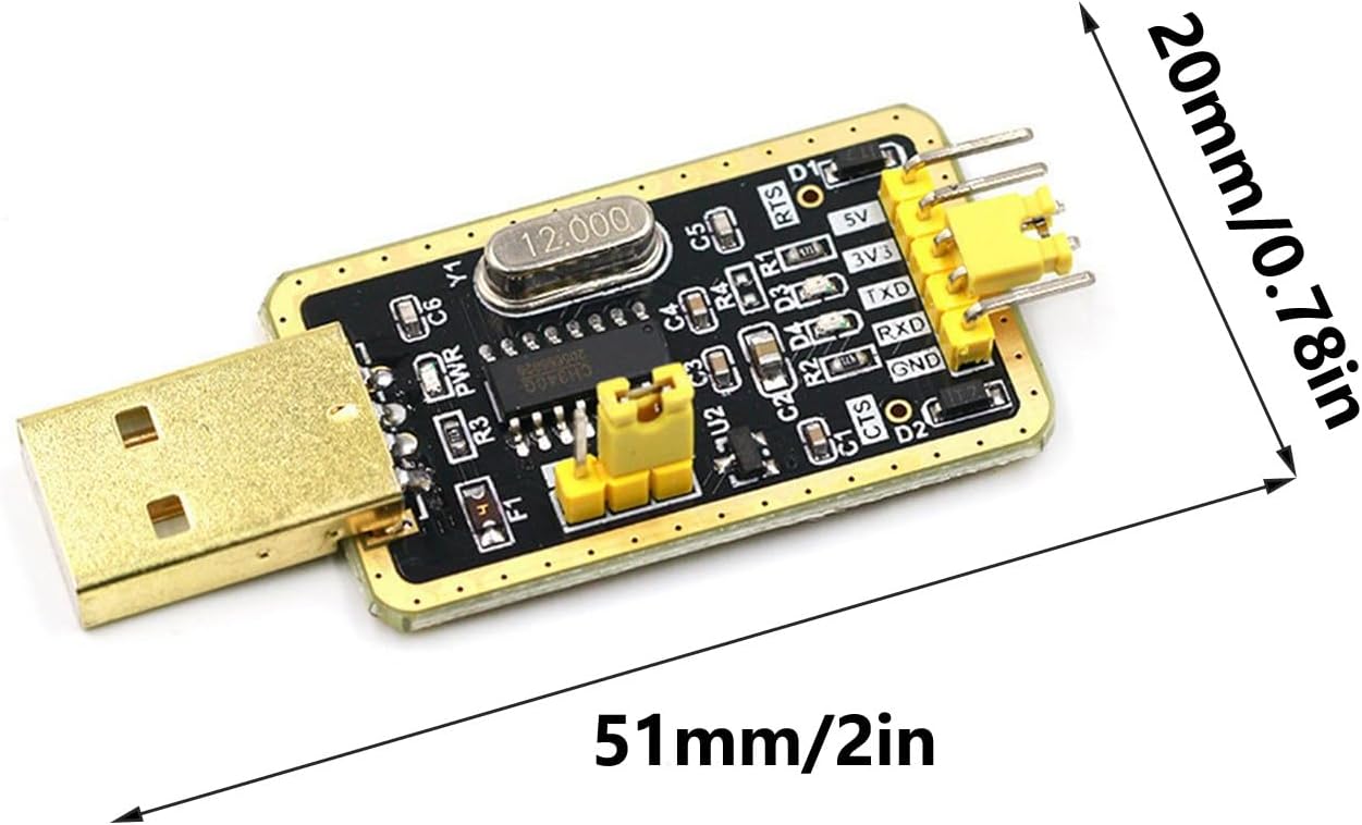 Montesy CH340G RS232 USB to TTLs Module for to Serials Port Converters with Firmware Cable
