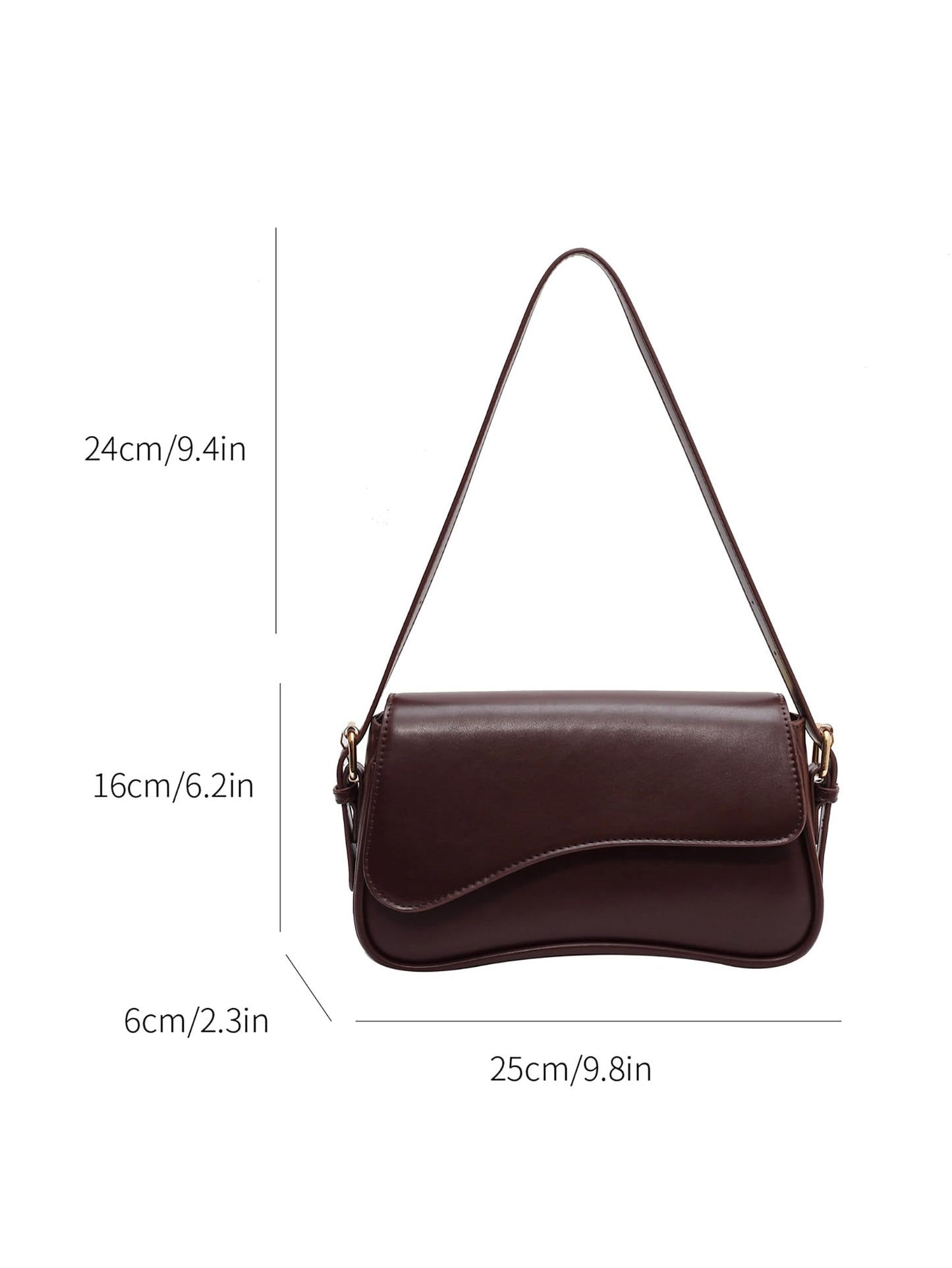 onhtit Small Shoulder Bag for Women Clutch Hobo Purse with Zipper Crossbody Purse Retro Vegan Leather Tote Handbag (02-Coffee Color)