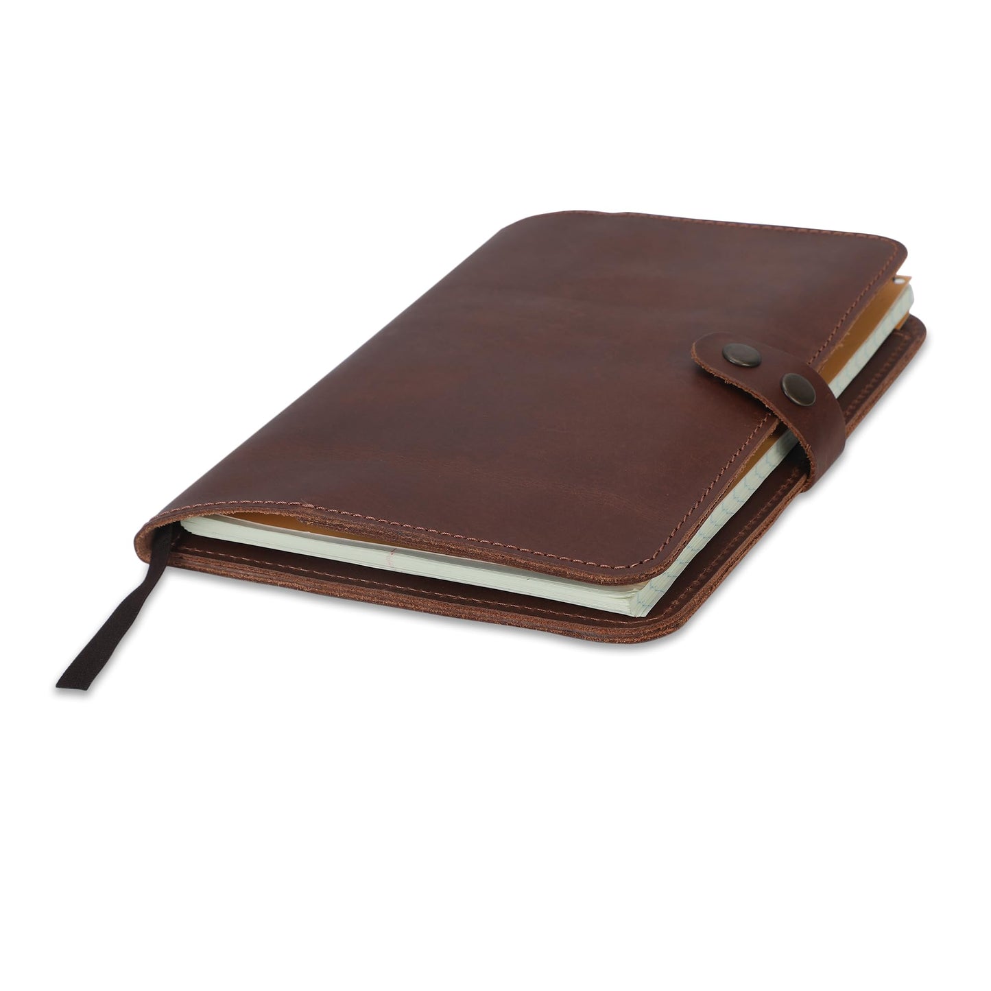 CestAntiQ Journal Cover – Rustic Leather Cover for 6x9 Top-Bound Spiral Steno Notebook, Handmade Refillable Cahier Cover, Leather Organizer for Journaling, Note Taking, Gifts (Tan)