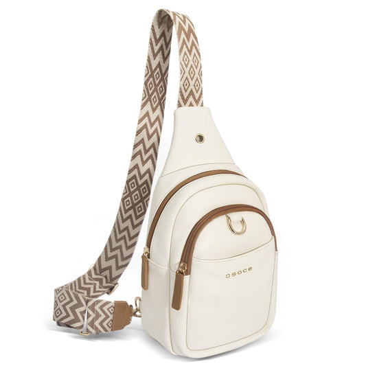 OSOCE Crossbody Bags for Women Sling Bag Anti Theft PU Leather Travel Chest Purse Small Adjustable Strap Fits Large Phone