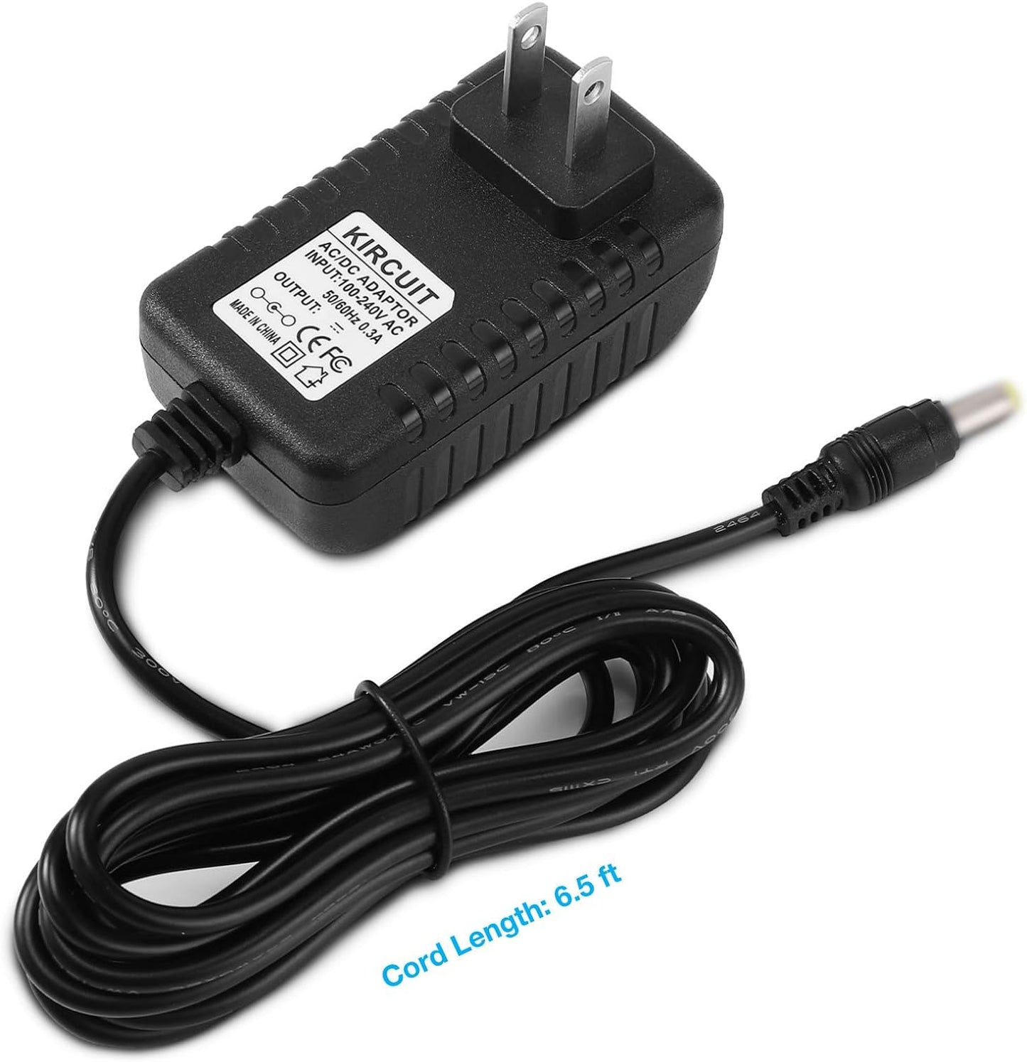 Kircuit BT-275 BT275 AC-DC Adapter for QFX Dual Stereo Bluetooth Speakers Black Power