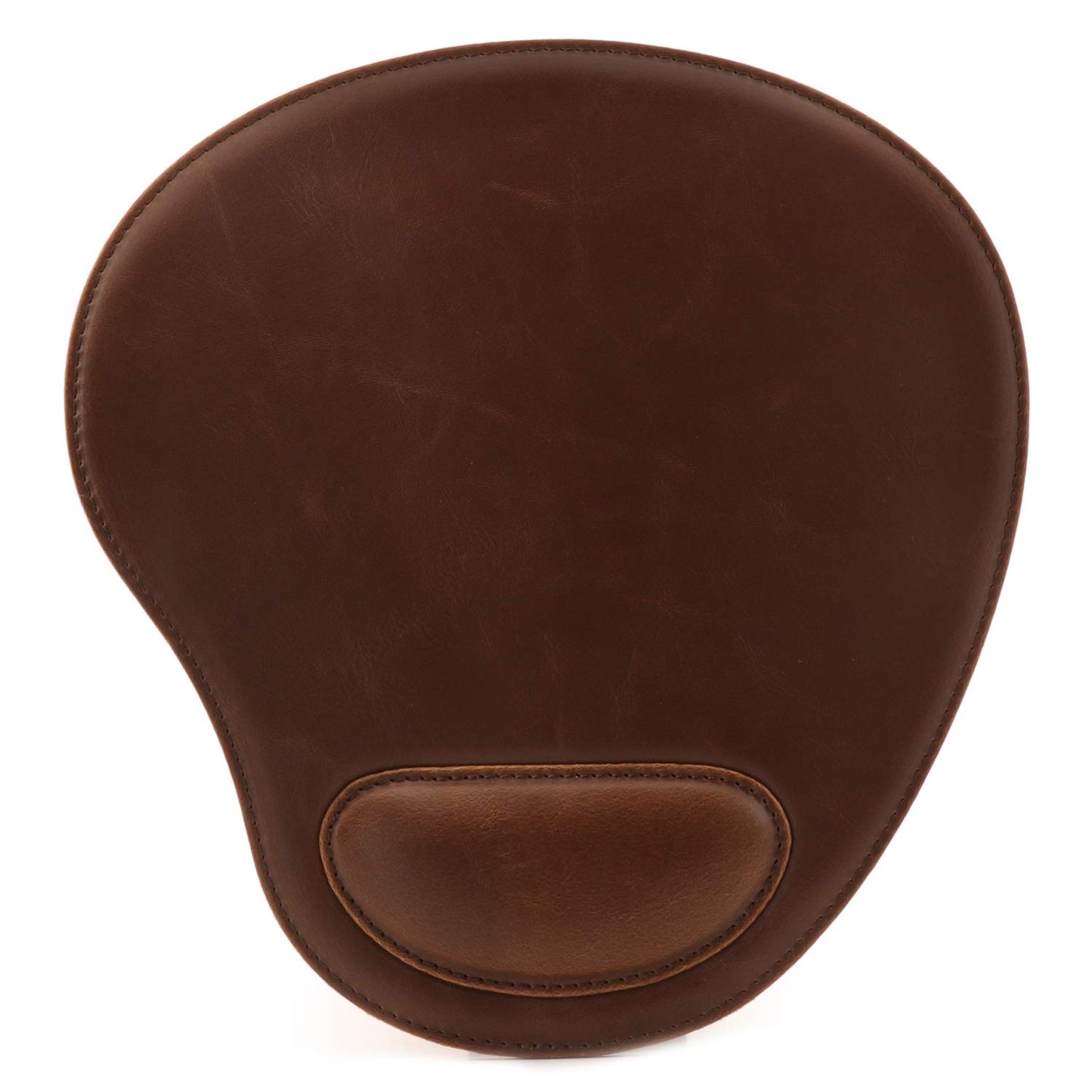 Londo PU Leather Oval Shape Non-Slip Mousepad with Wrist Rest Support, Waterproof Surface, Comfort Memory Foam, Light Ergonomic Design Mouse Pad for Laptop, Desktop