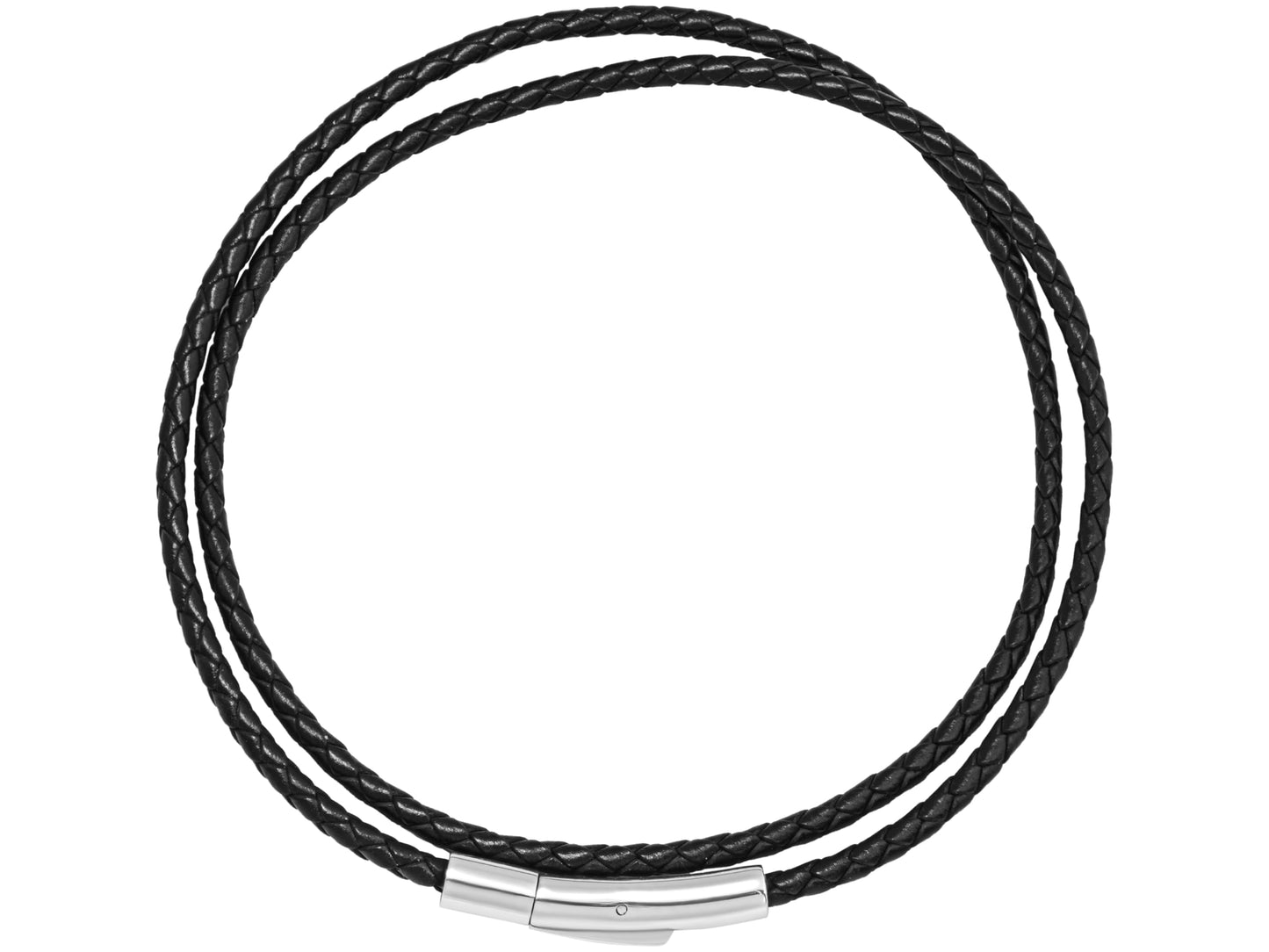 HAQUIL Waterproof Braided Leather Cord Chain Necklace for Pendant, Jewelry Gift for Men and Women 30inch 4mm