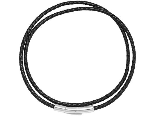 HAQUIL Waterproof Braided Leather Cord Chain Necklace for Pendant, Jewelry Gift for Men and Women 28inch 4mm