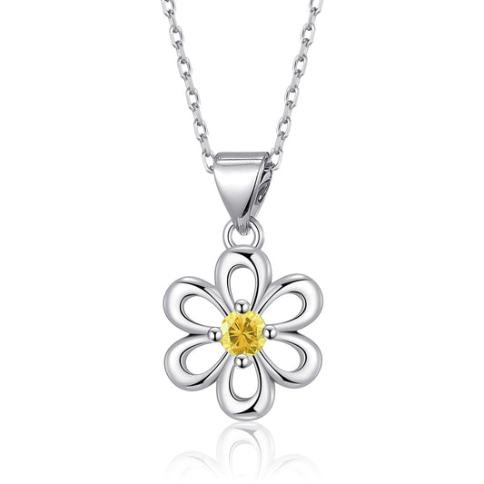 HELORET Daisy Necklace Dainty Daisy Flower Pendant Jewelry for Women Birthday