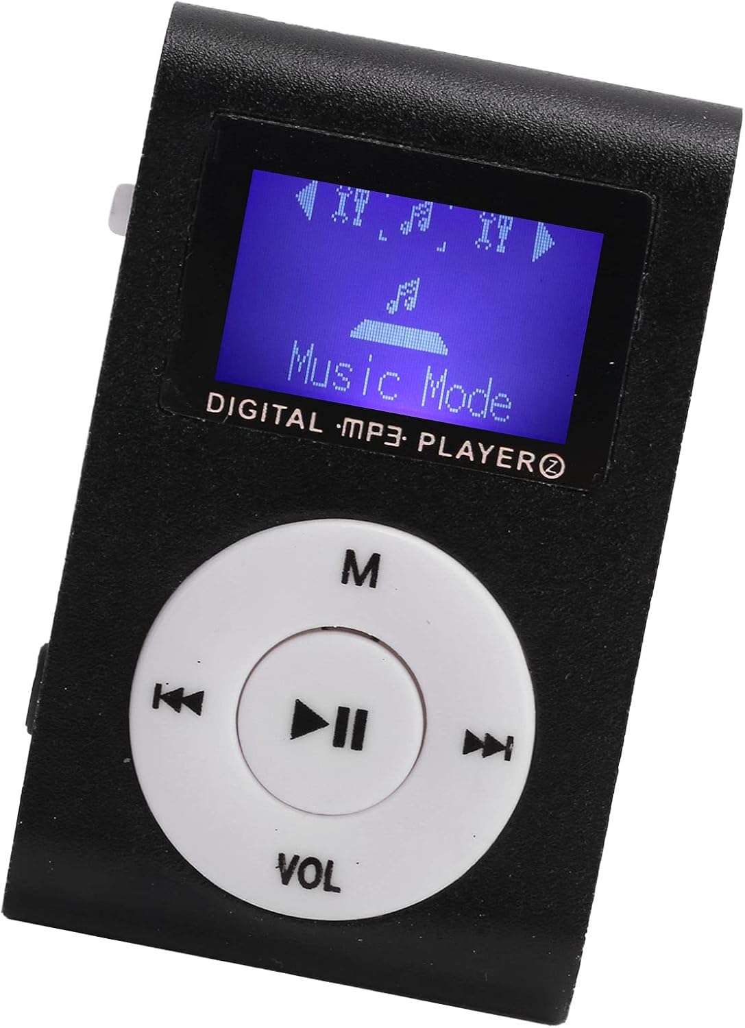 ciciglow MP3 32G,Suitable Mini Player,Mini LCD Screen Display USB Music Player,with Earphones,Ultra-Light Clip-on