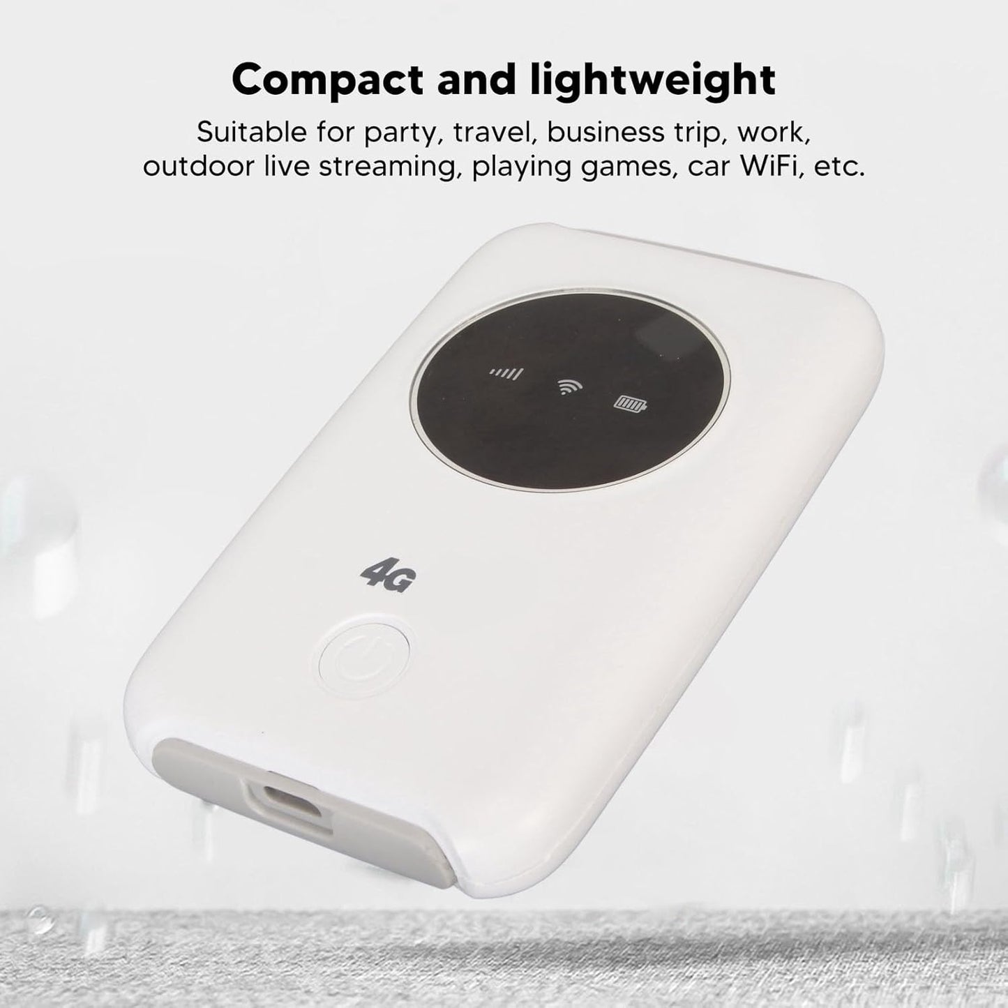 4G 300Mbps 5G 10 3200MAh EBTOOLS LTE USB Modem, Unlocked Mobile Router with Users, Travel Portable Hotspot Built