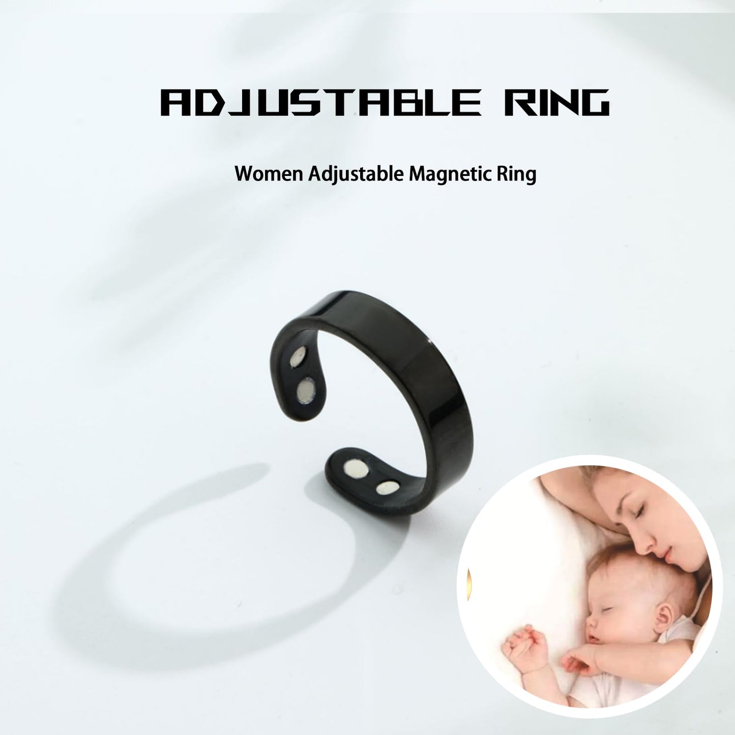 Wryhaul Vayro Magnetic Ring for Women and Men, Vayro Adjustable Open Lightweight Water-Resistant Vitality Rings (4PCS-A)