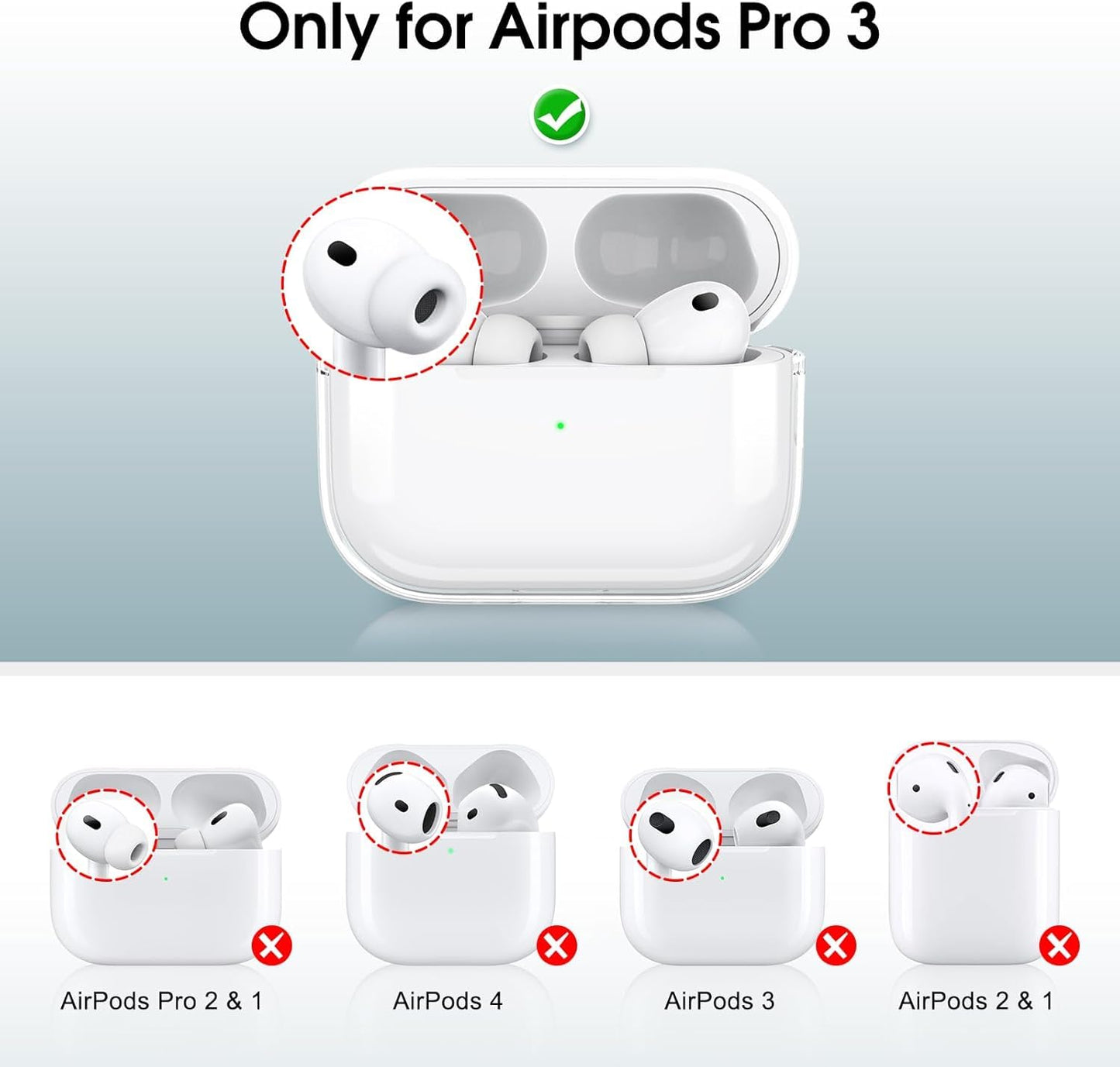 for AirPods Pro 3 Case, Leather Cute Full Body Shockproof Protective Cover for AirPods Pro 3nd Generation Case for Women Men, Drop Protection (A)