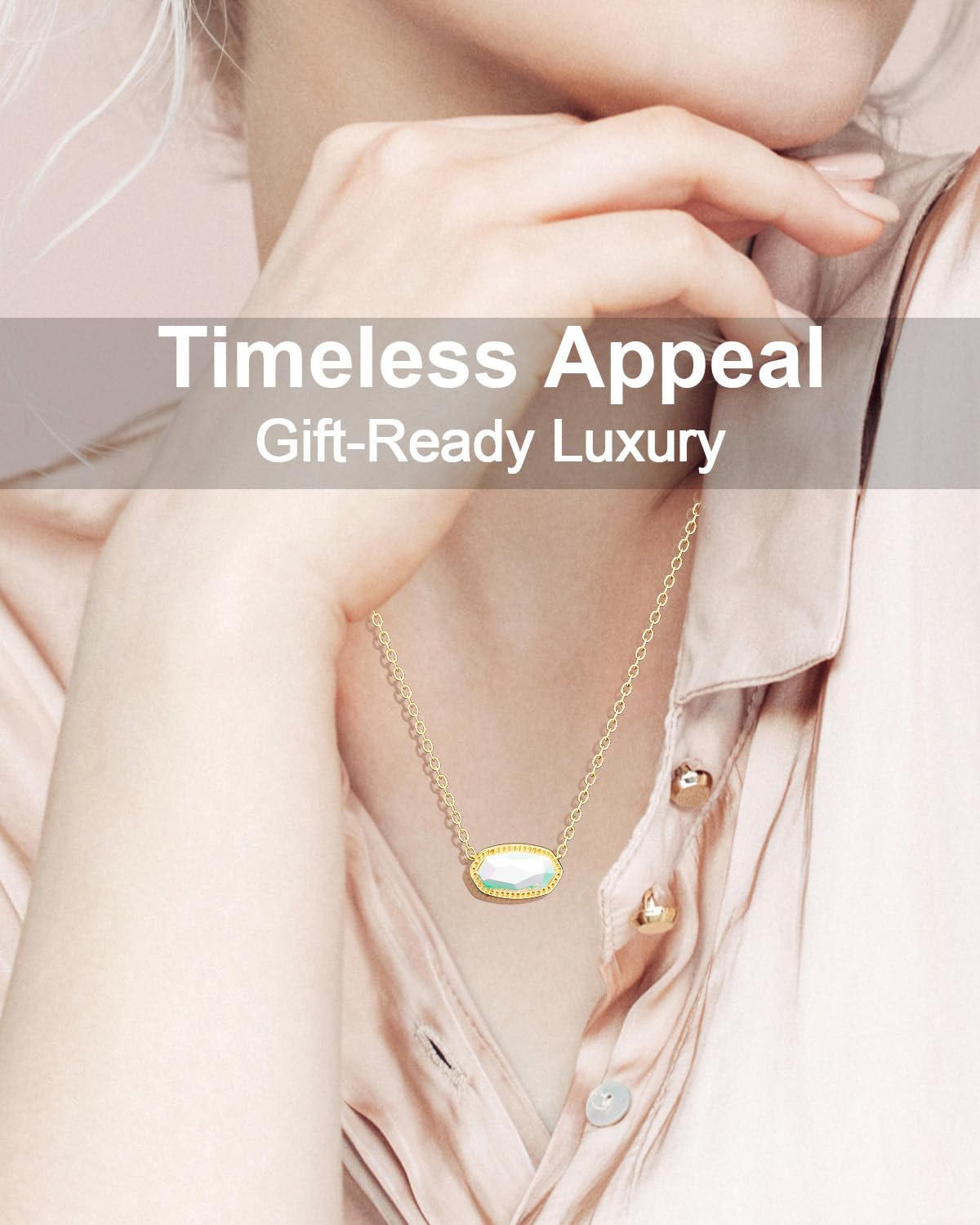 AICase 18K Gold Plated Pendant Necklace for Women,Fashion Jewelry,Anniversary Birthday Gifts for Women/MoM/Sister/Friends/Her/Wife/Grandma/Coworker Mother's Day gifts for MoM