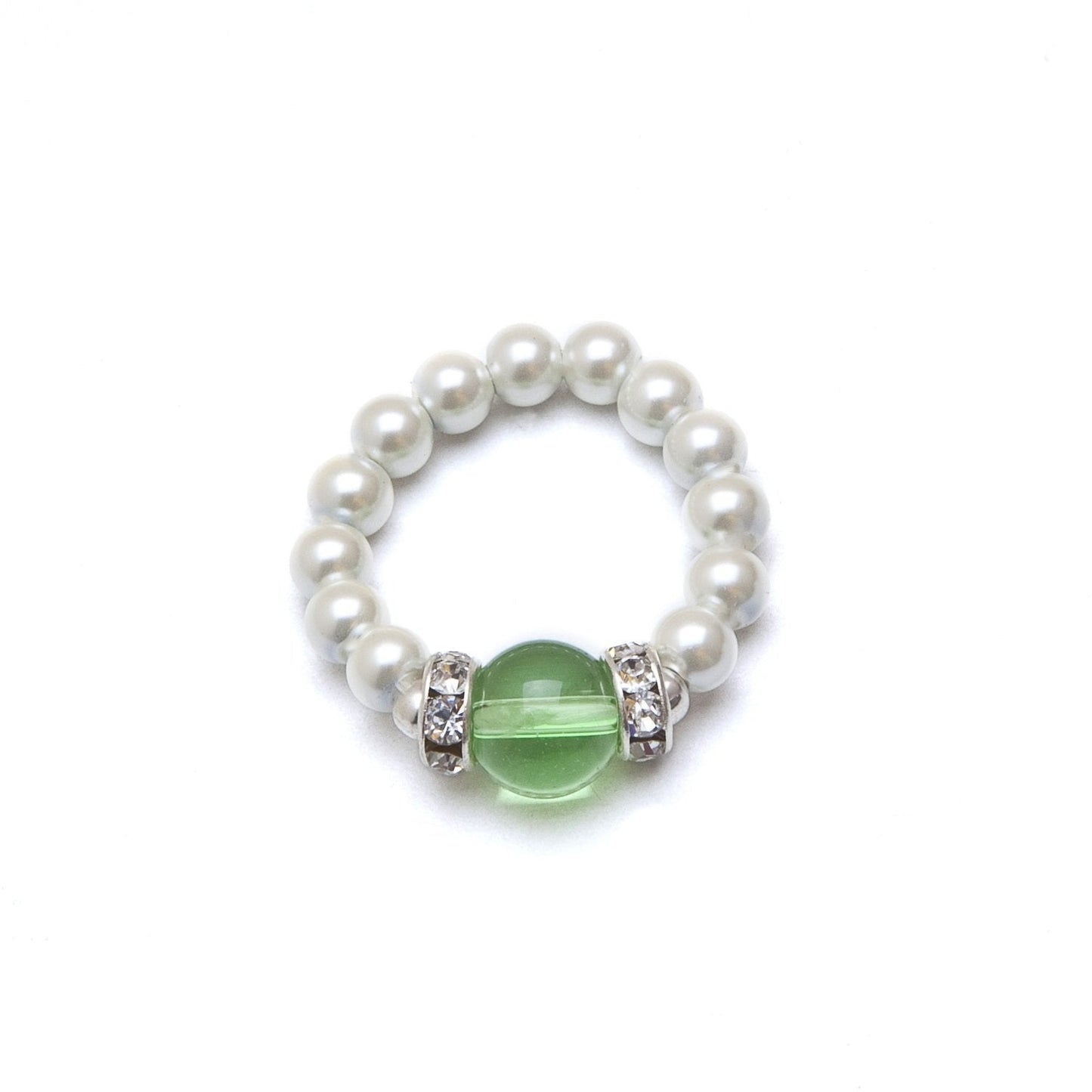 MAGNEHEALTH White Magnets & Peridot Ring (M)